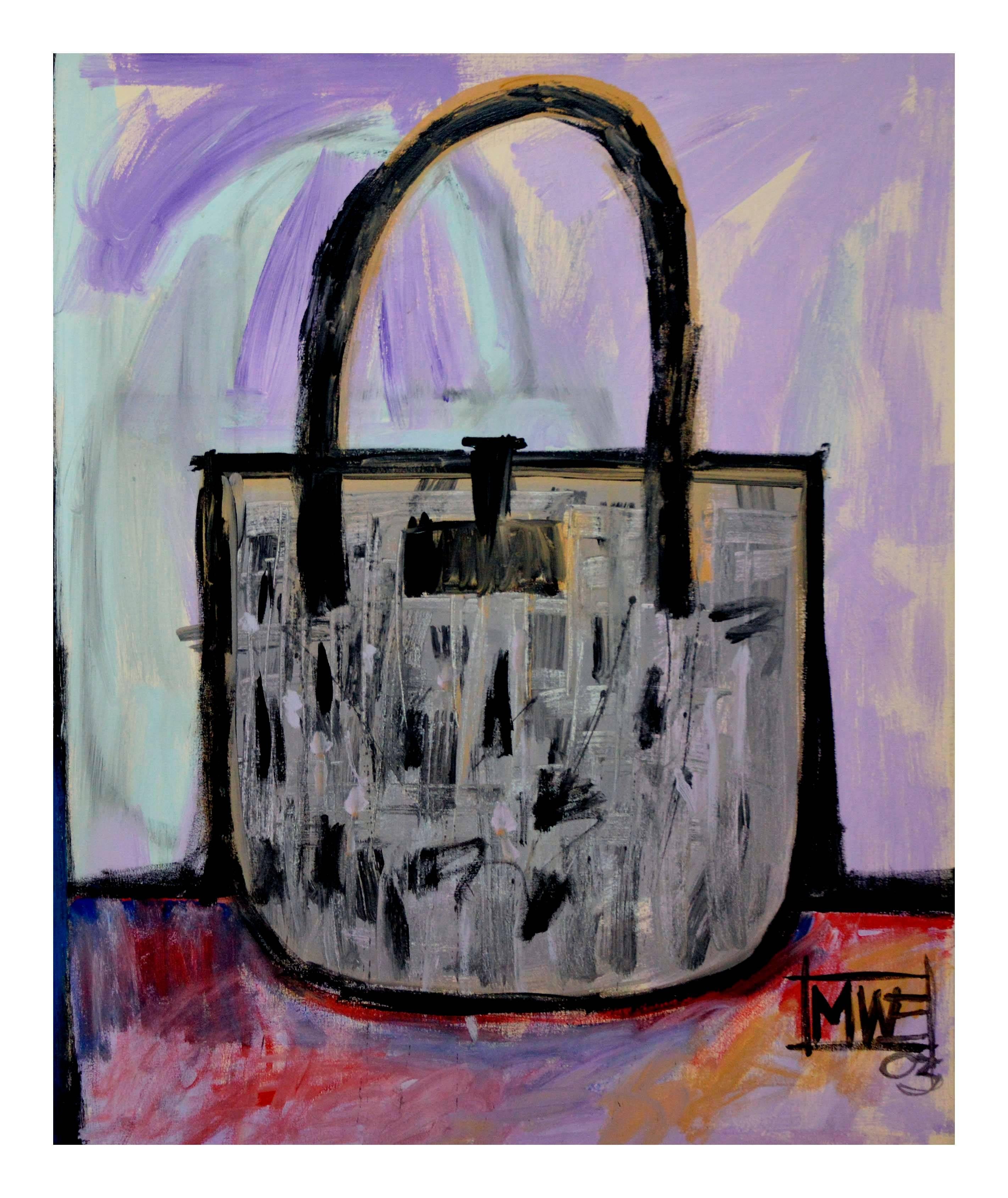 Metropolis Handbag, Contemporary Fashion Design Art, 2003 - Painting by Michael William Eggleston