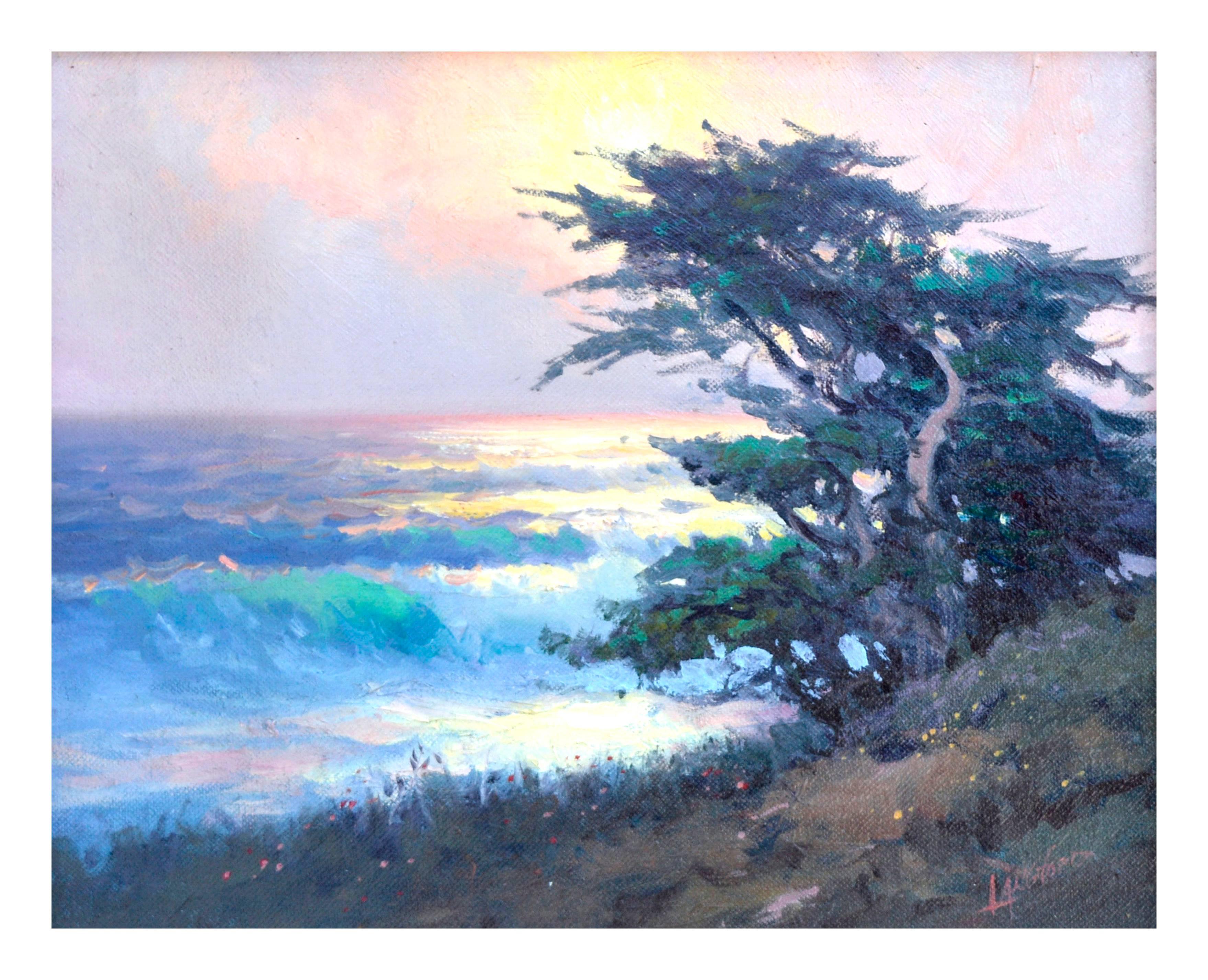 Cypress Sunset - Painting by Don Langford