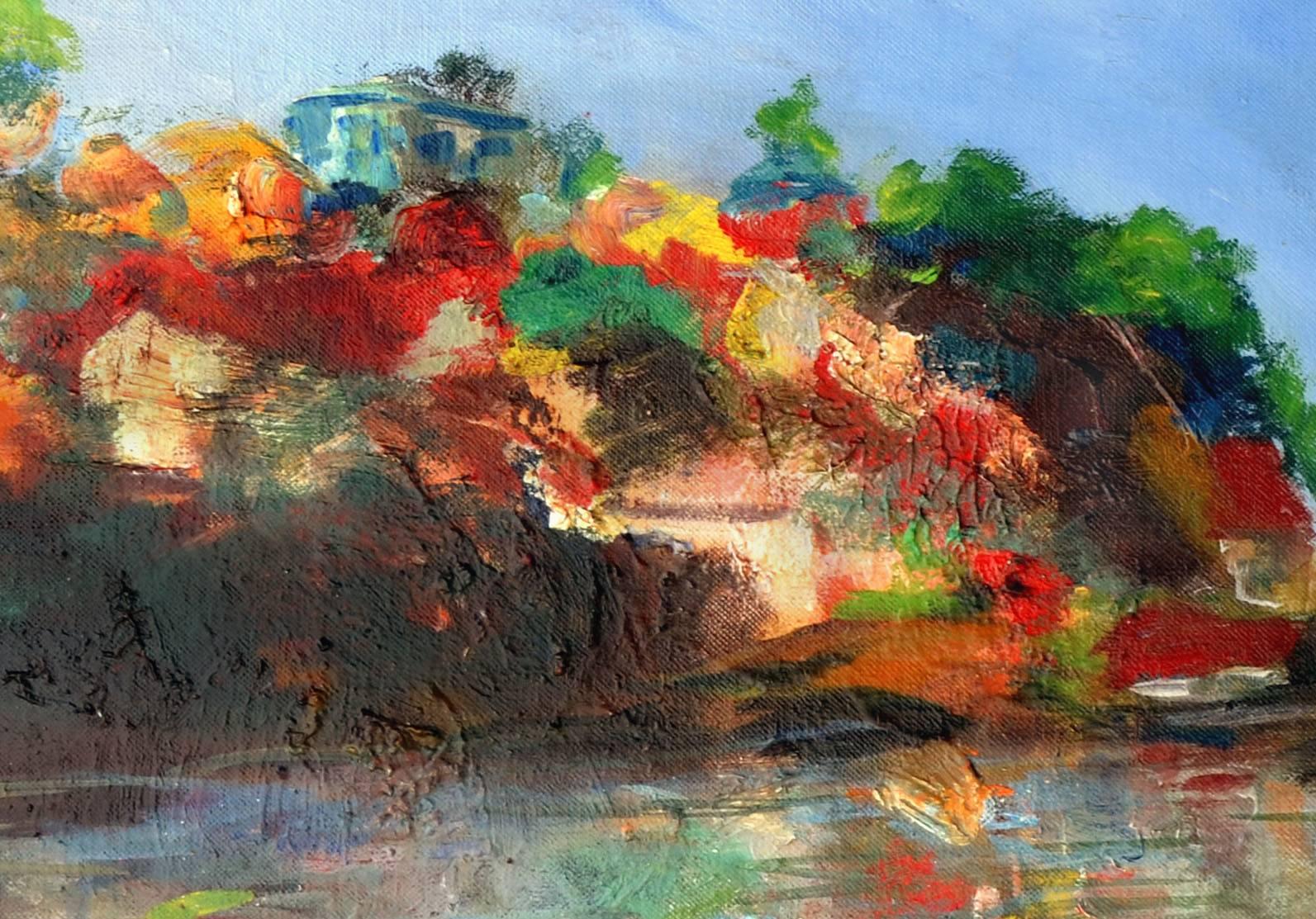 Angel Island, San Francisco - Abstract Expressionist Painting by Unknown