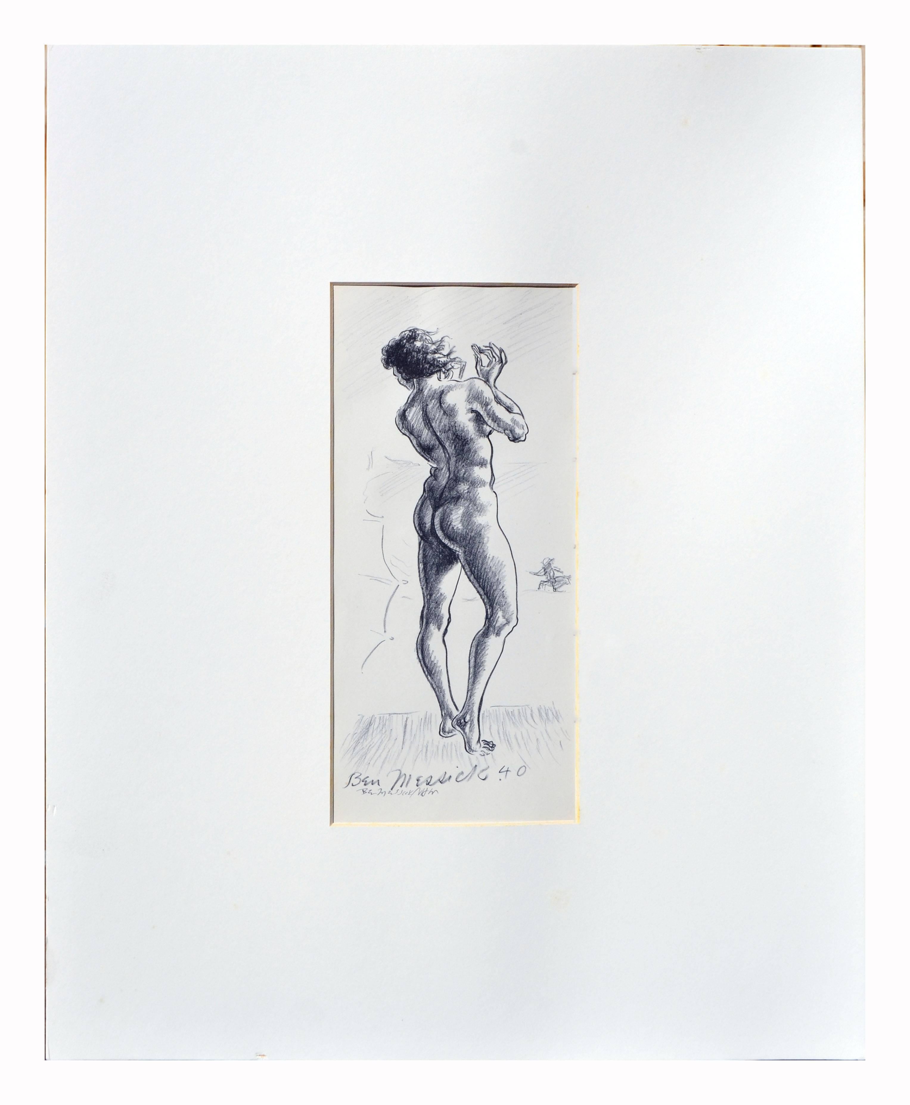 On the Beach Baroque Style Figurative - Print by Ben Messick