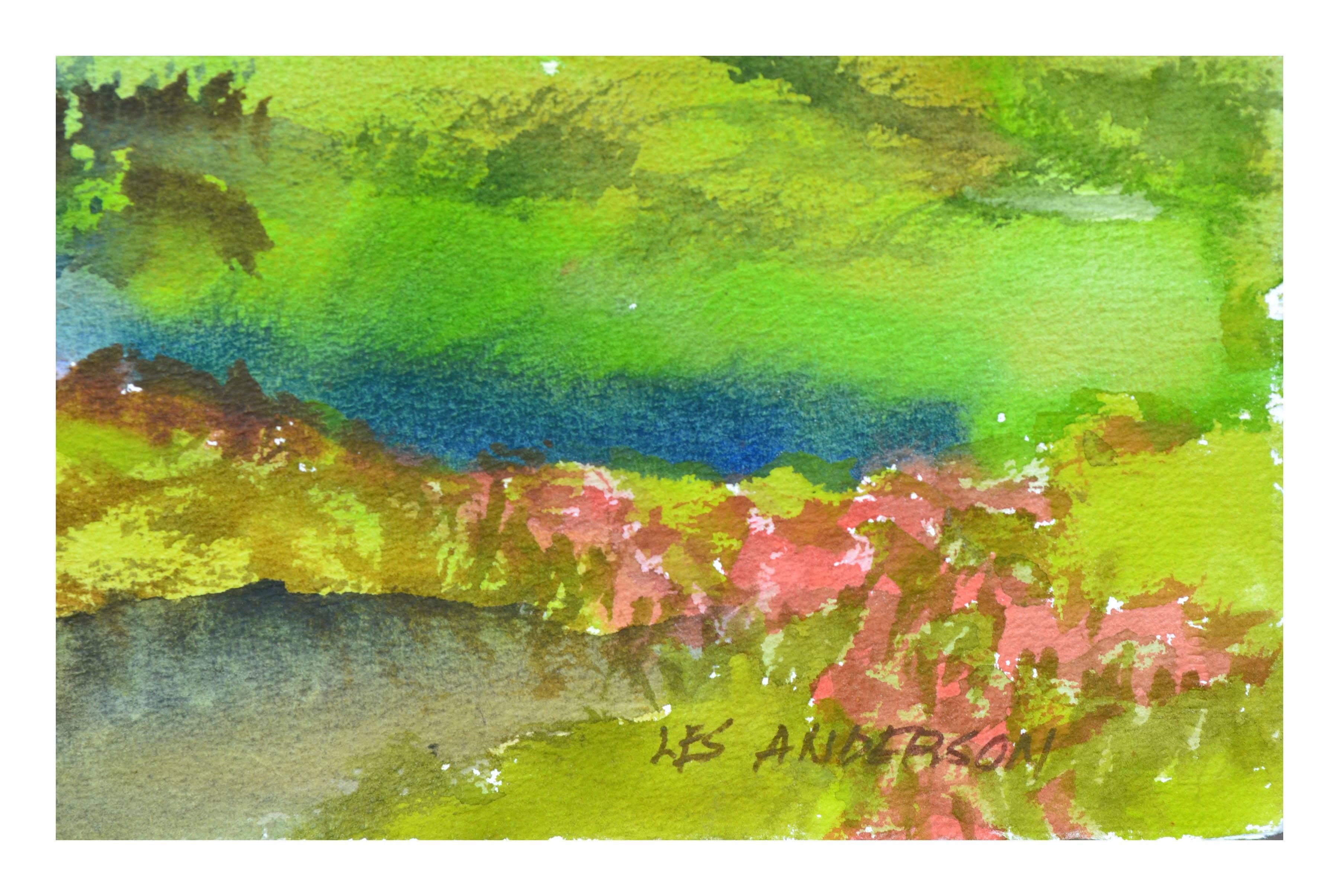 Rocky Point at Point Lobos - Impressionist Painting by Les Anderson