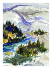 Montagne della Sierra - Paesaggio astratto del 1970