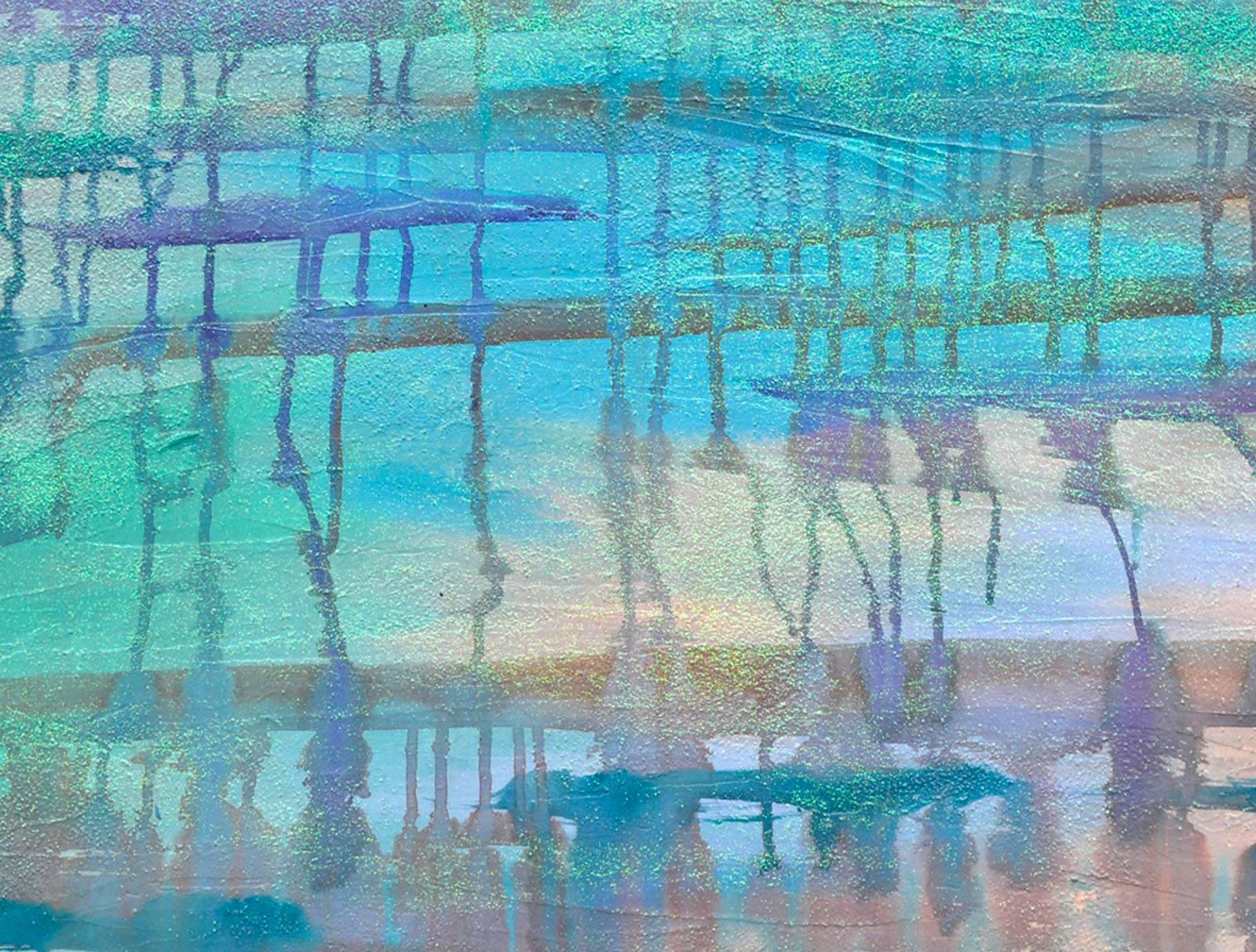 Mehrfarbig Abstraktes Multicolor (Blau), Abstract Painting, von Sandra Marie Lobue-Erba