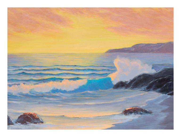 Cecil F. Chamberlin Ocean Sunset, Painting For Sale at