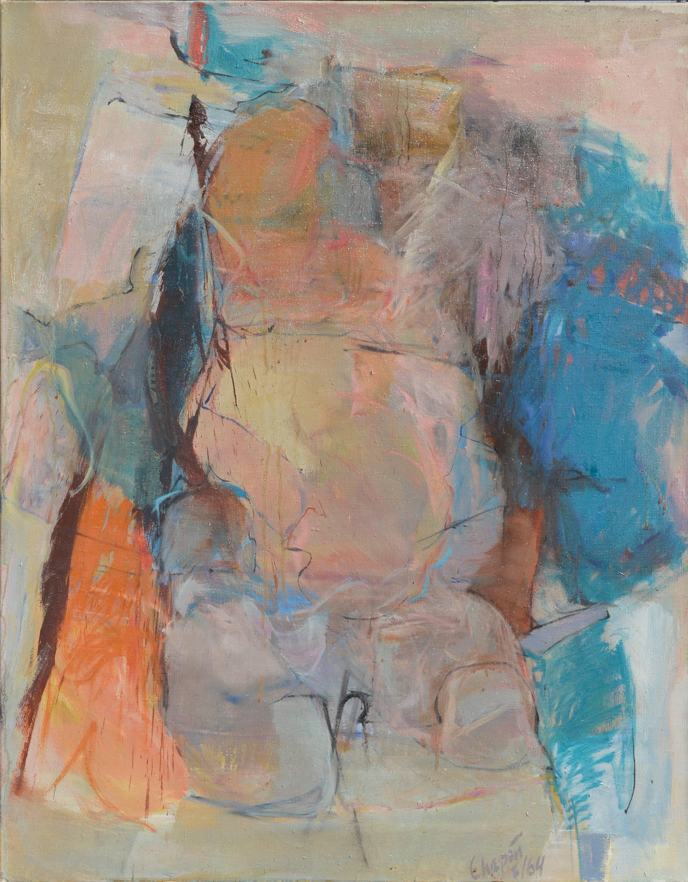 Mid Century Abstract Figurative  - Painting by David Chapin