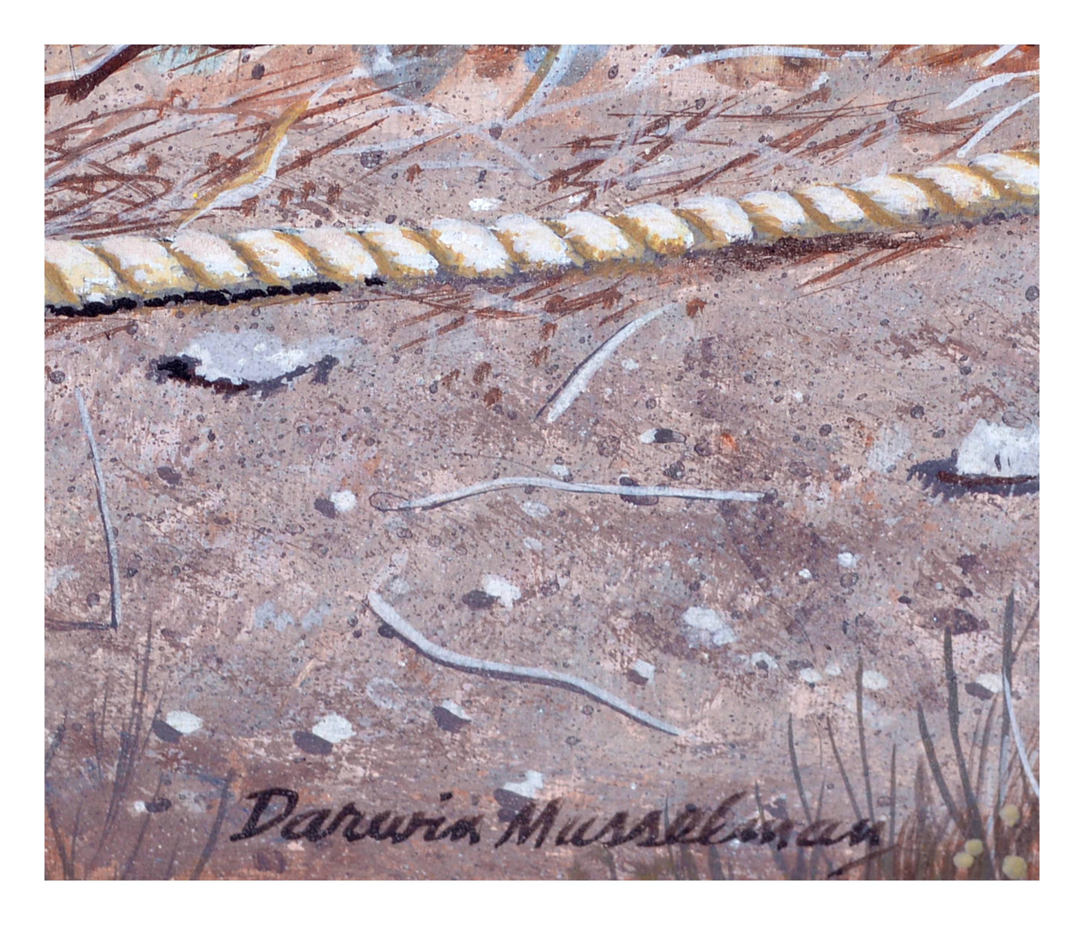 Paysage pastoral vintage -  The Old Trunk, Bodie  (Le vieux tronc, le corps)  - Marron Landscape Painting par Darwin Musselman