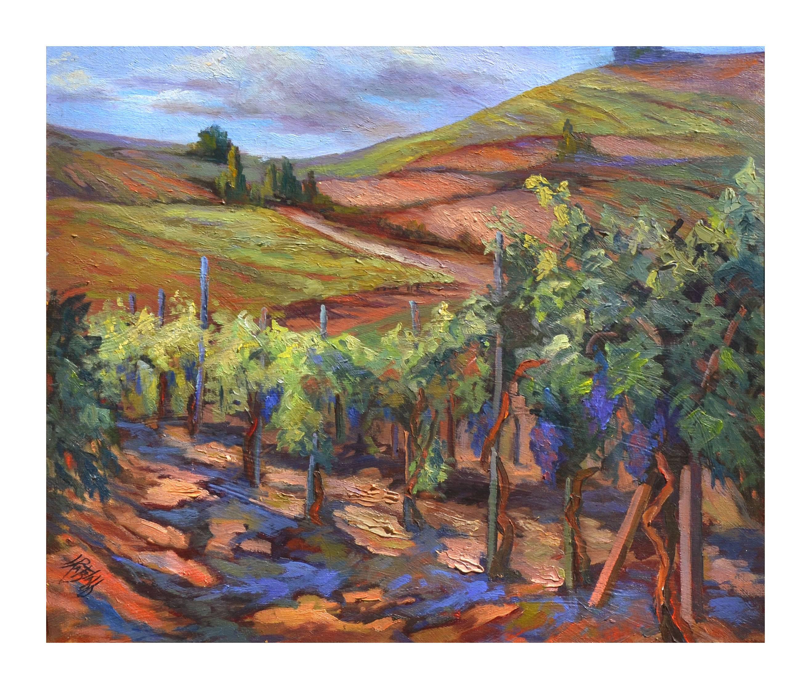 Vineyards - Painting by Linda Ratzlaff