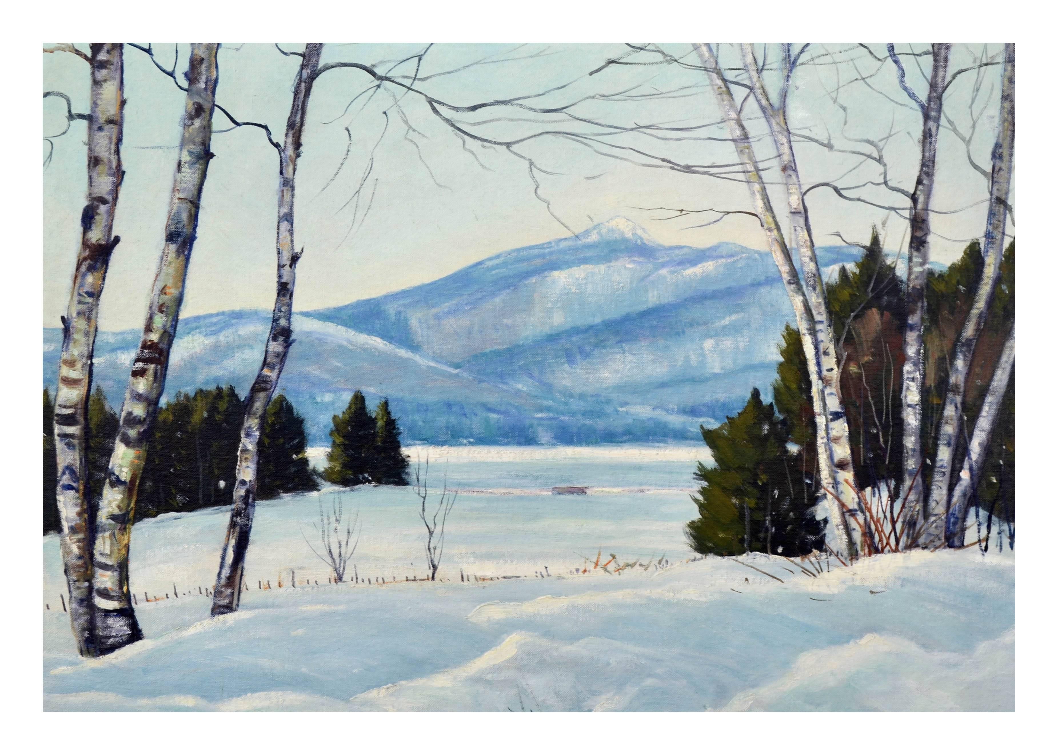 New Hampshire in White - Painting by Mary Porter Bigelow