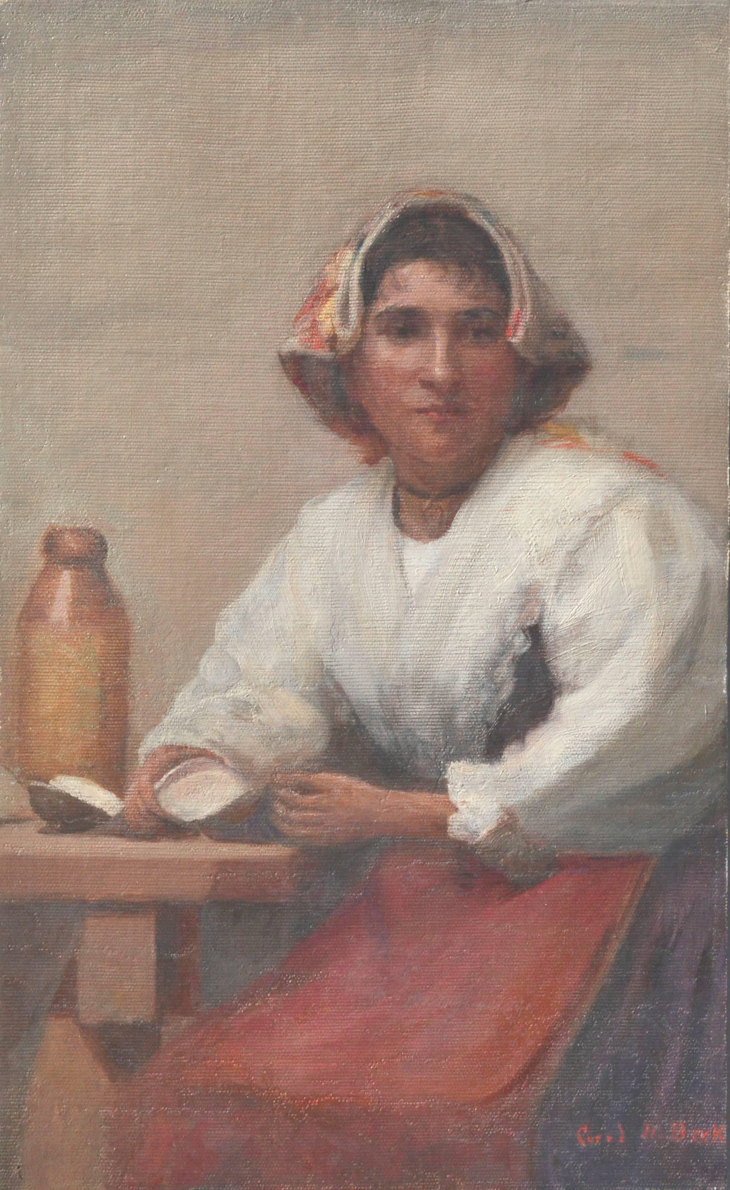 The Kitchen Maid  - Painting by Carol H. Beck