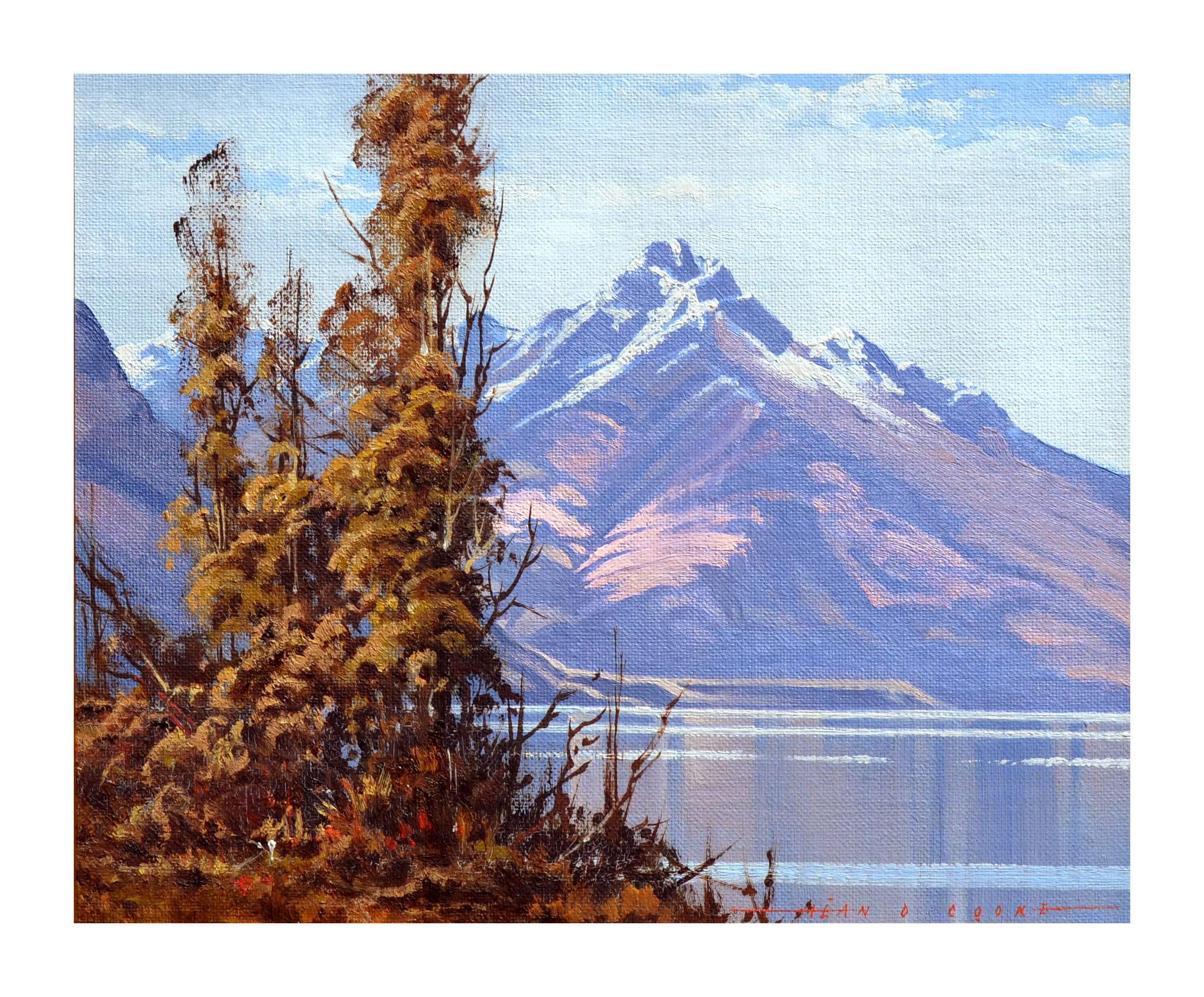 Purple Mountains Landscape - Painting by Alan D. Cooke