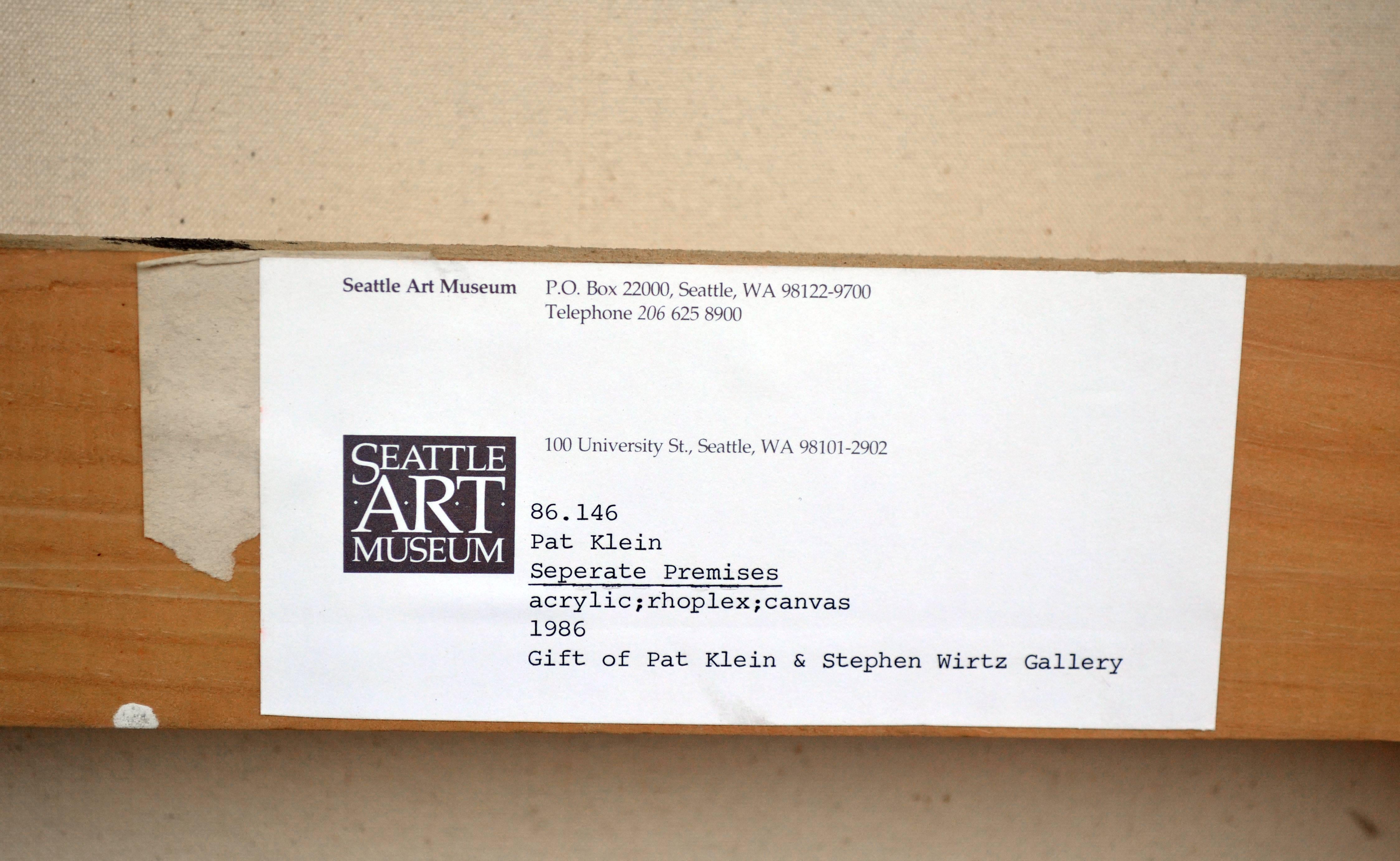 Separate Premises - Gray Landscape Painting by Pat Klein