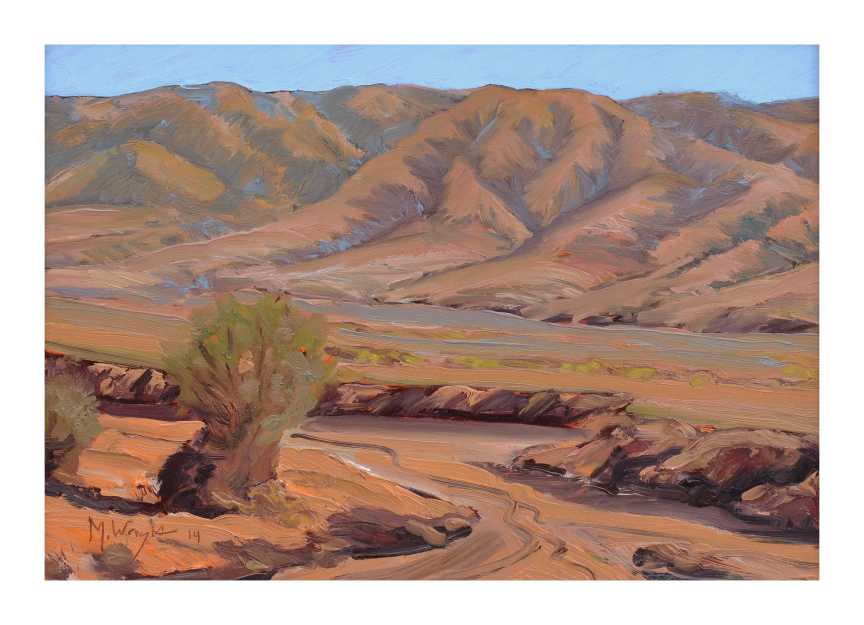 South of Death Valley - Desert Landscape - Painting by Mike Wright
