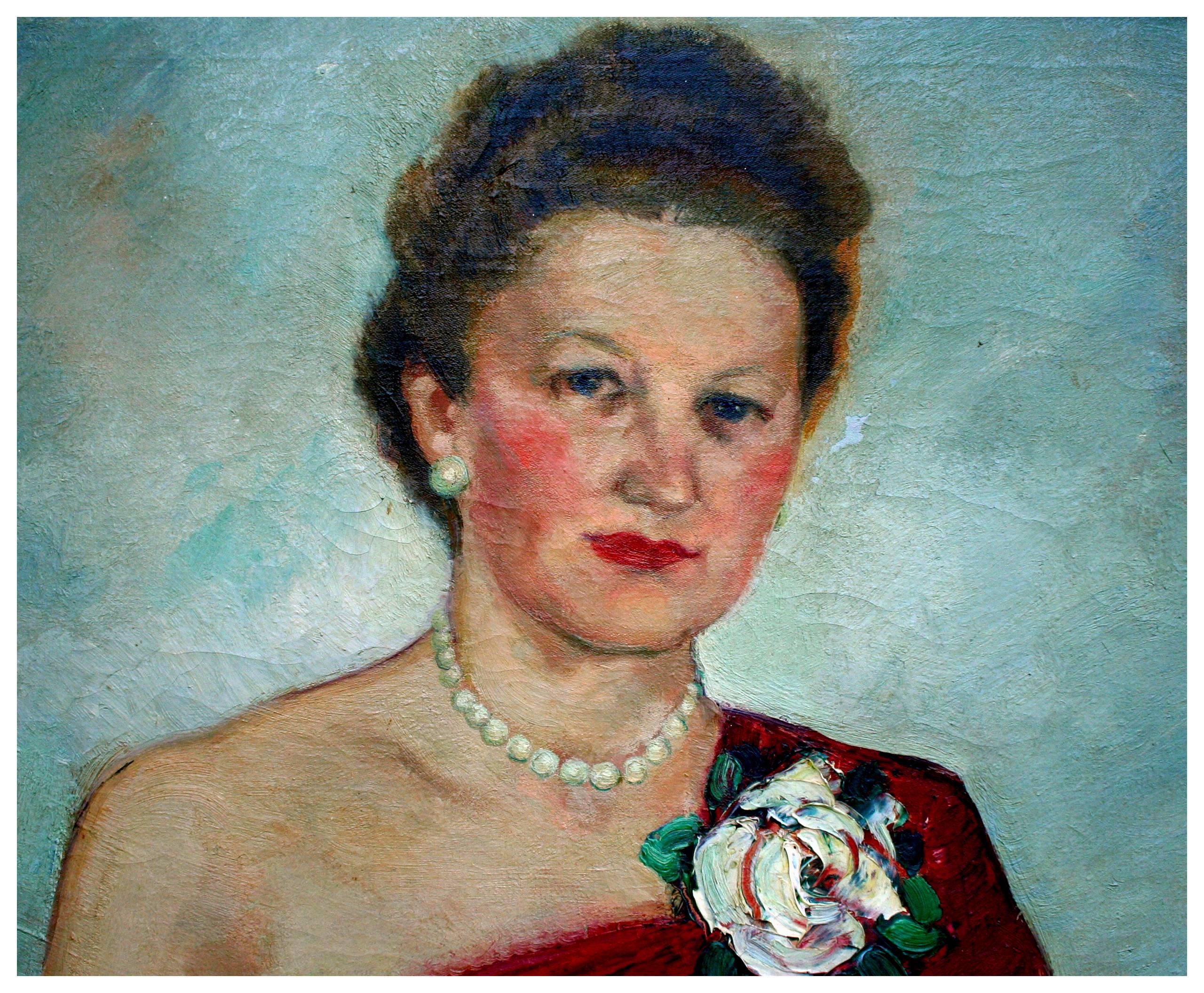 rose portrait of a woman