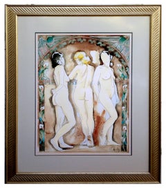 "The Aunties" - Figurative Abstract Limited Edition Print, 20/100