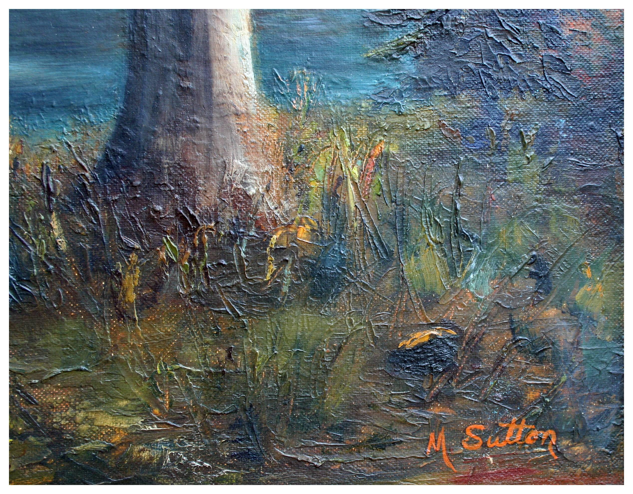 Nighttime in the Desert - Impressionist Painting by Margaret Stutton