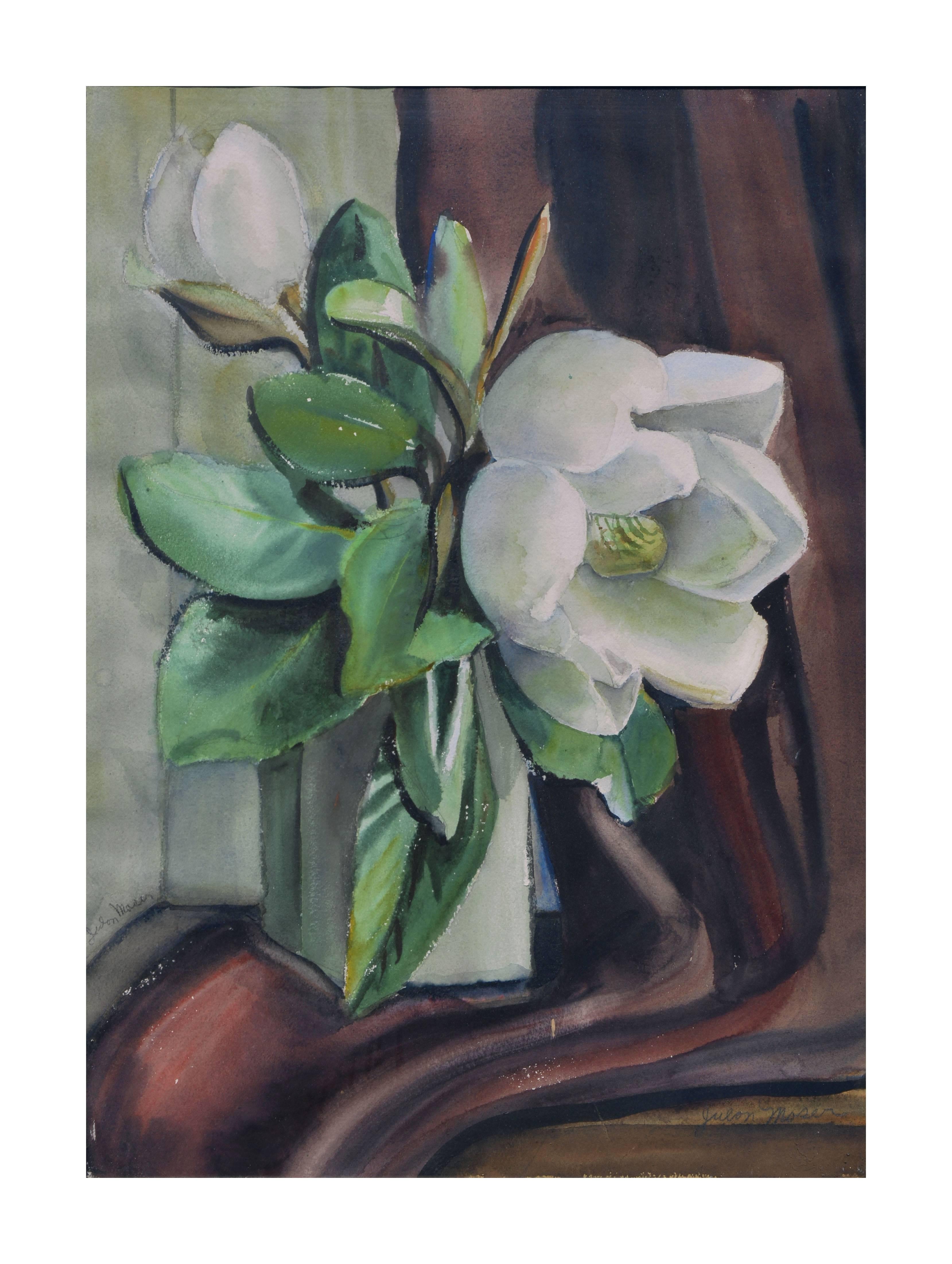 Magnolia Blossom - Painting by Julon Moser