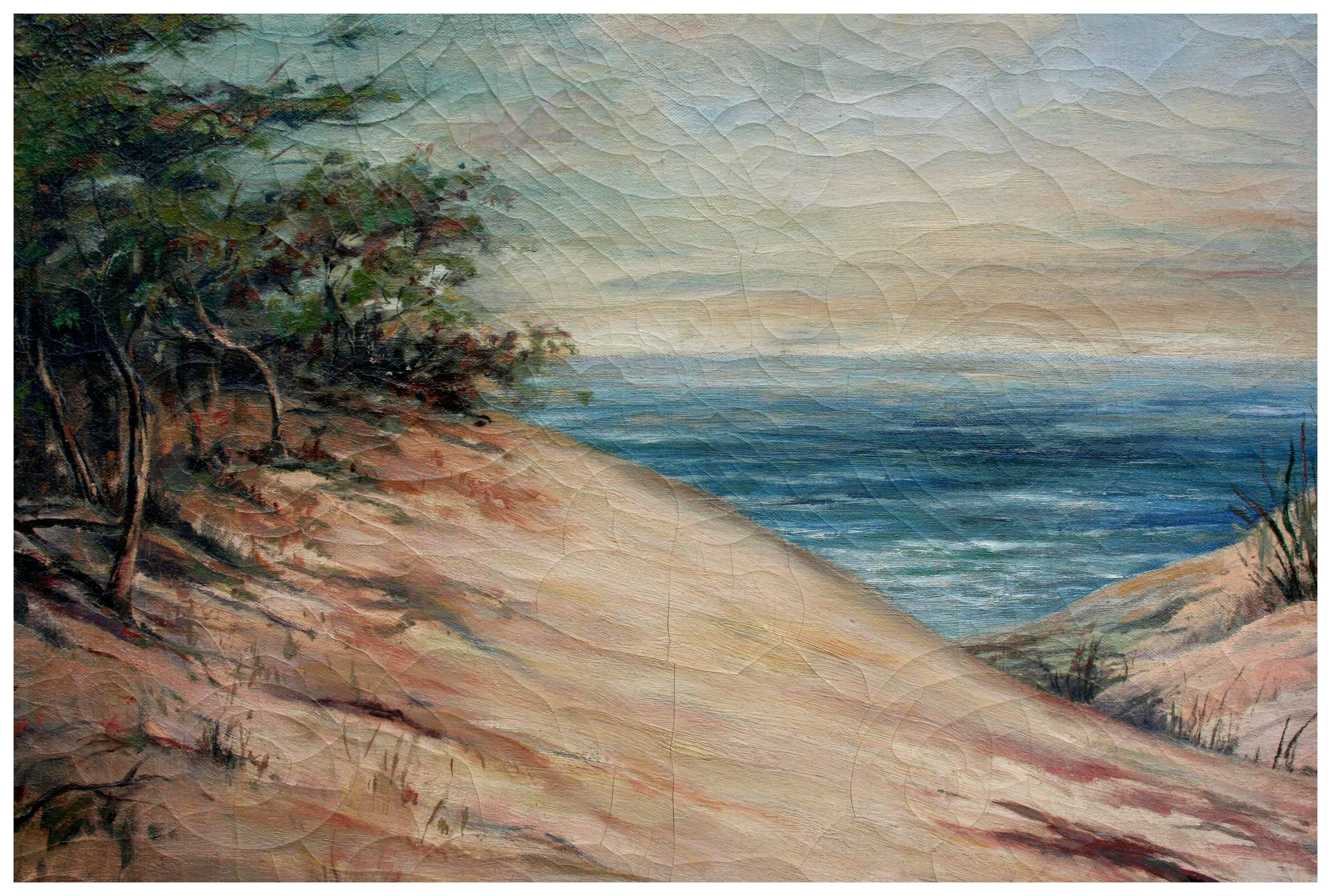 Early 20th Century California Sand Dunes Landscape - Painting by Rowena R. Smith