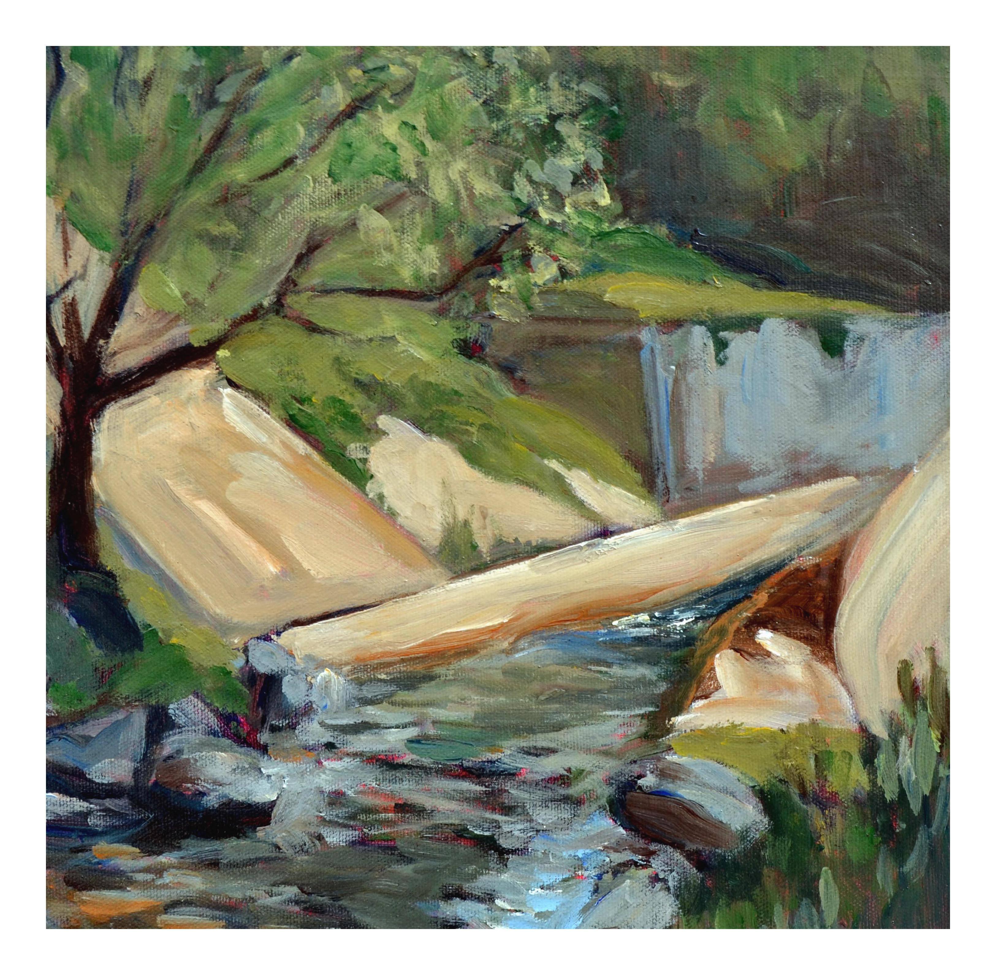 Paysage de Big Sur Stream - par Weaver - Painting de Unknown