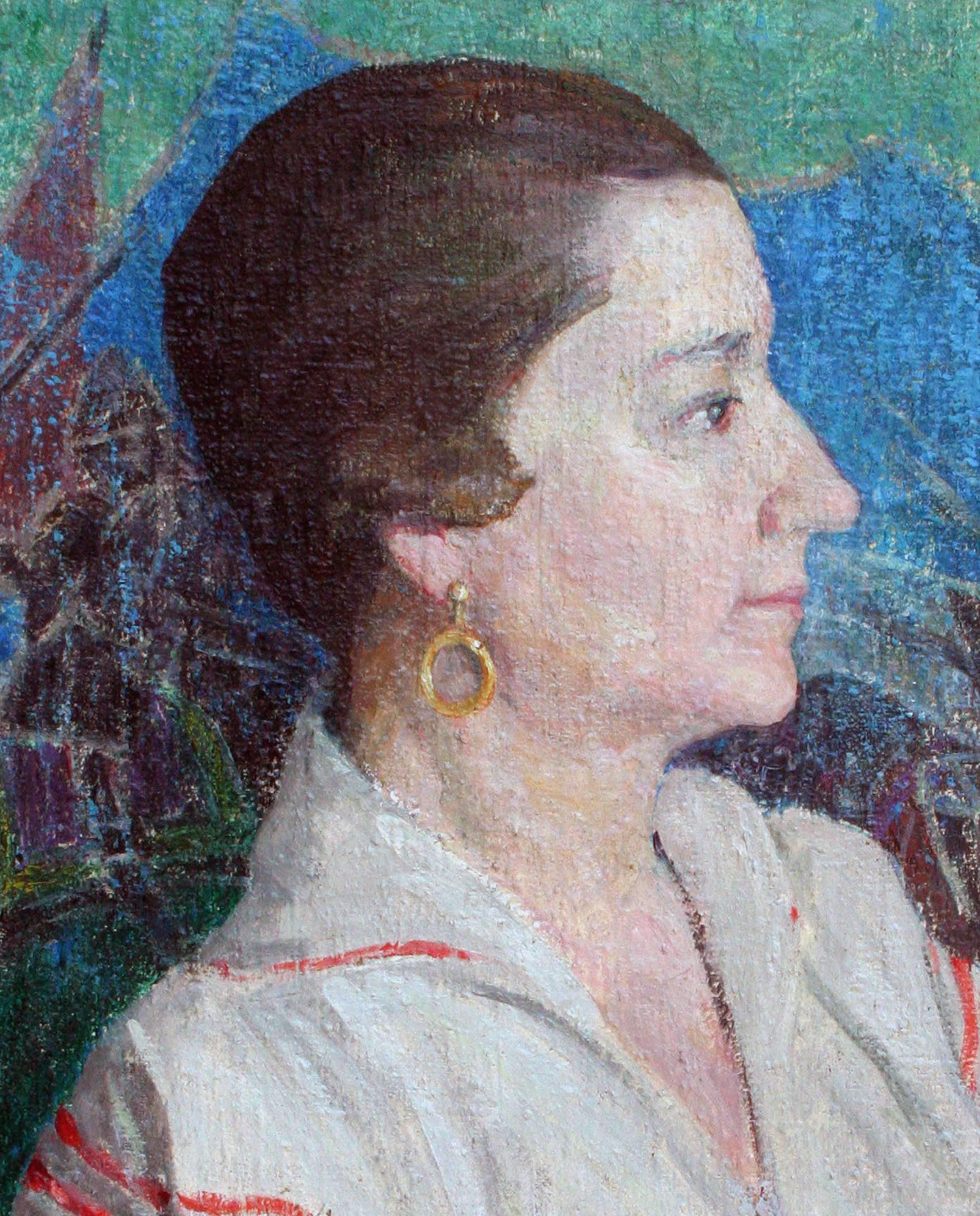 Portrait of a Woman, Emily Murphy Canadian - Painting by Helen Charlton McClain