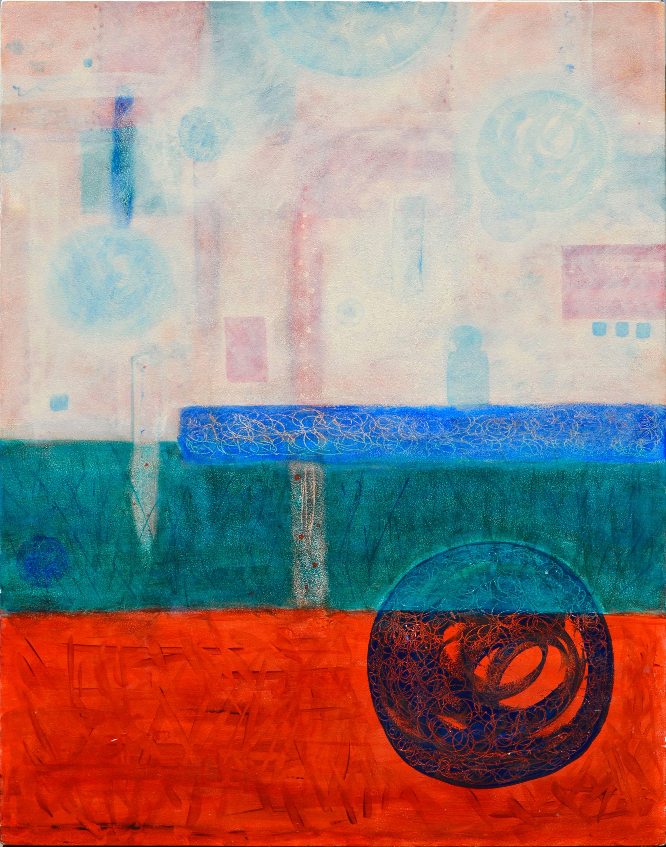 Spiritual Origins - Geometric Abstract  - Painting by Julie Fudge