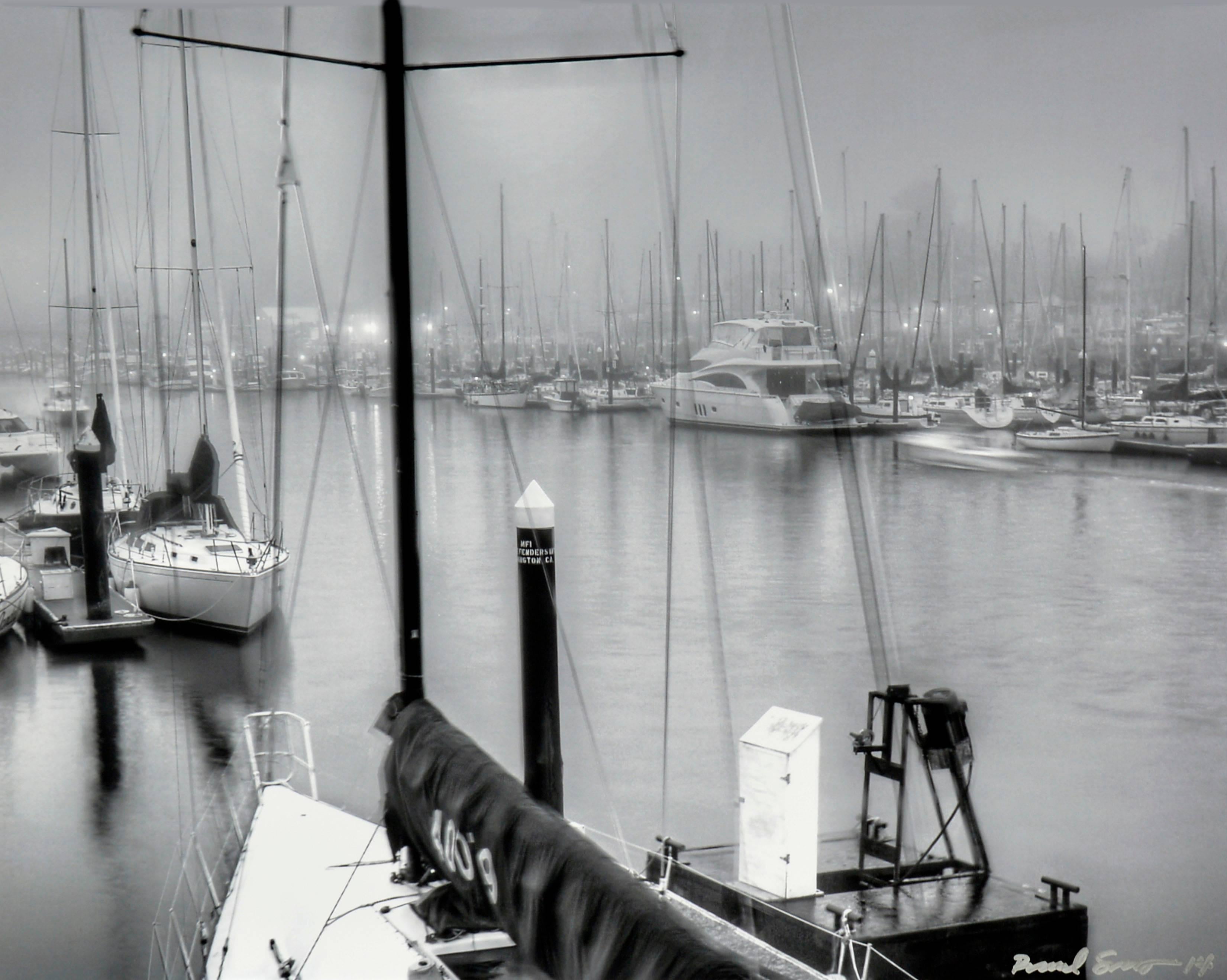 Foggy Harbor, Santa Cruz  - Photograph by Richard Singer