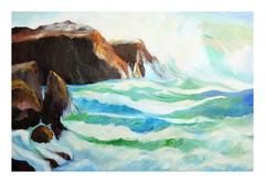 "Rolling Seas", San Mateo Coast Landscape by Hartzell Harrison Ray