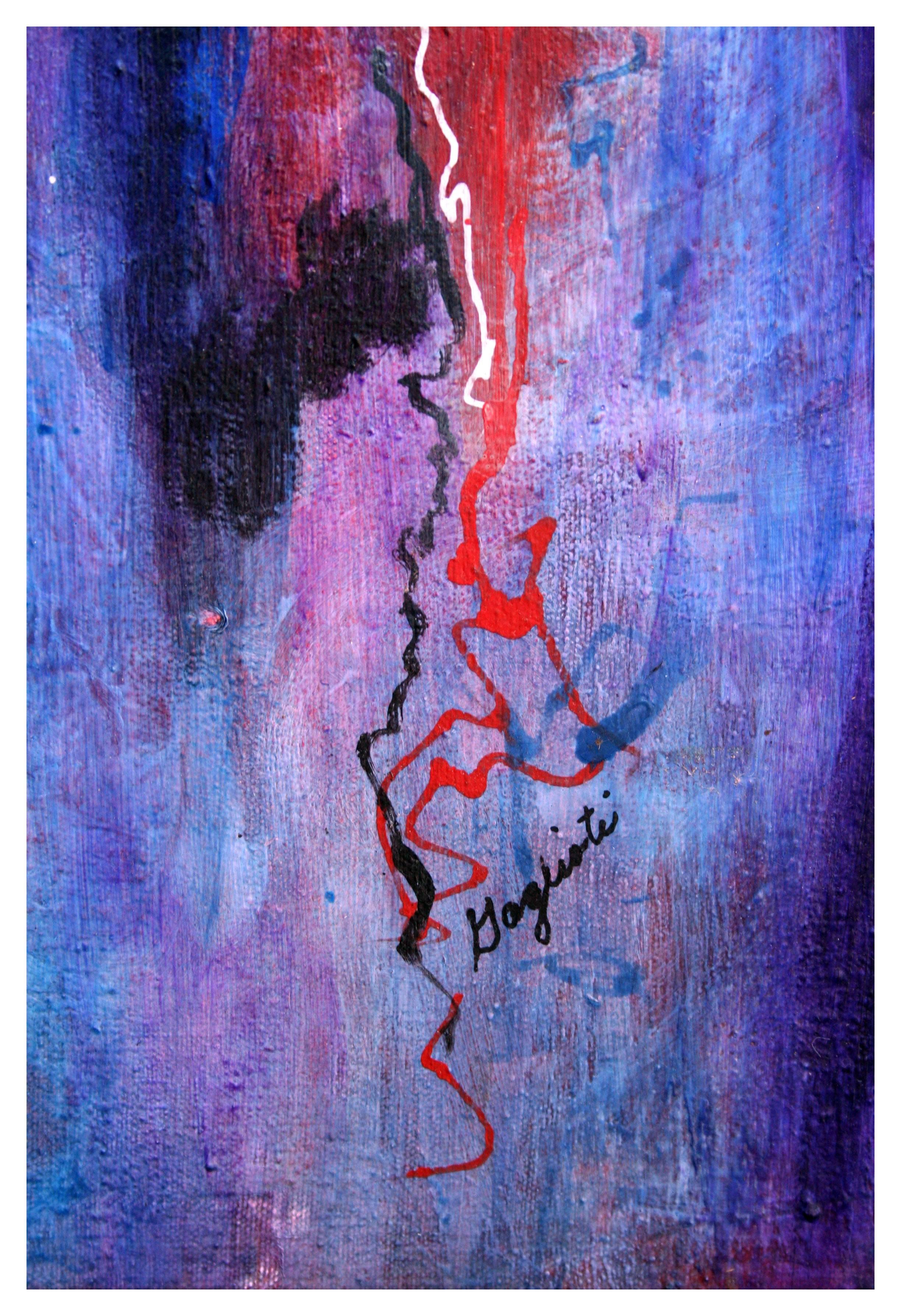 Rot und Lila Abstrakt (Abstrakter Expressionismus), Painting, von Patricia Gaglioti
