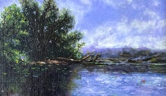 "Morning Calm" Northern California California Lake W/Mountains by Tonya Batorski