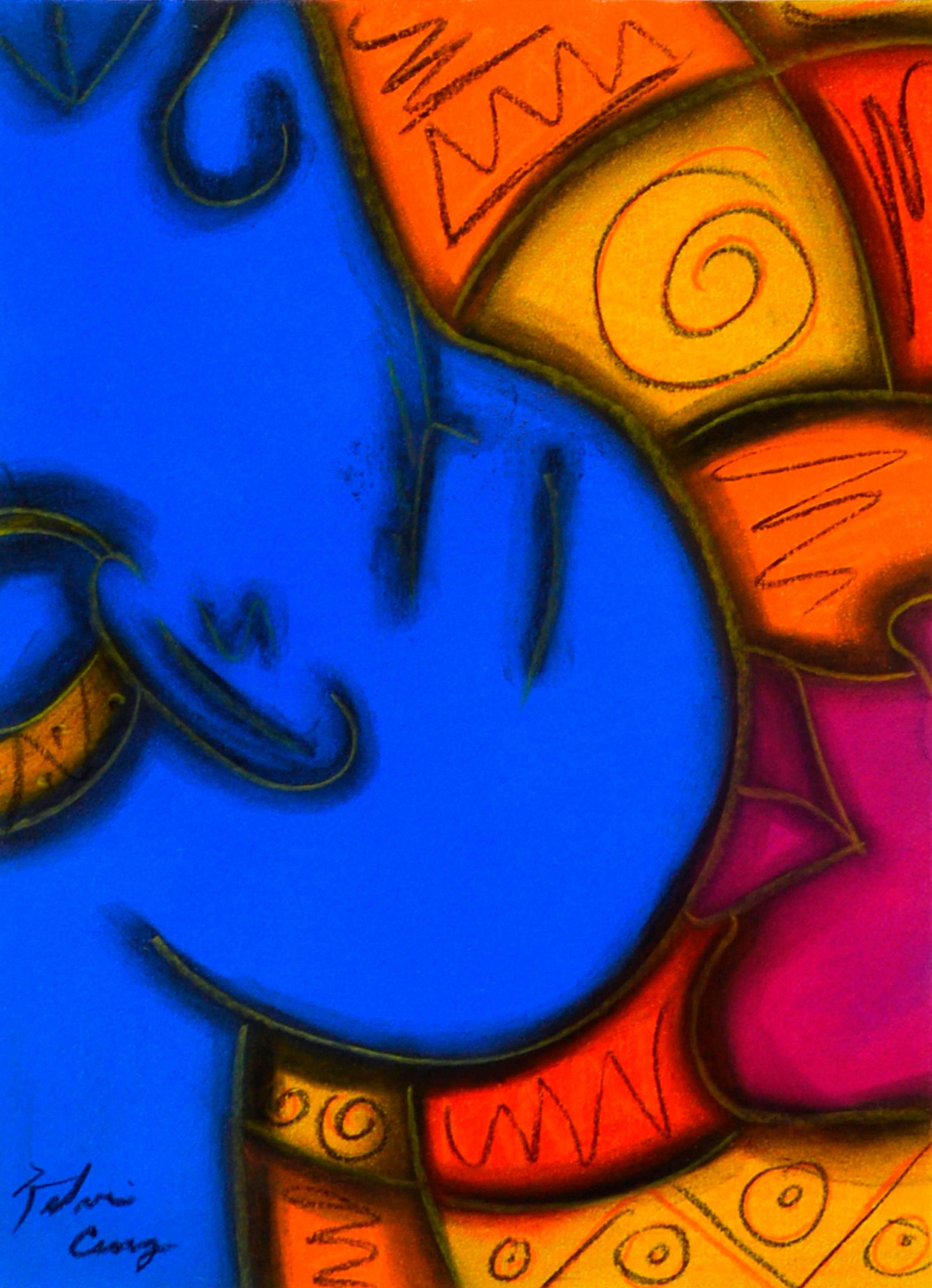 Couleurs - Figuratif abstrait - Art de Kelvin Curry