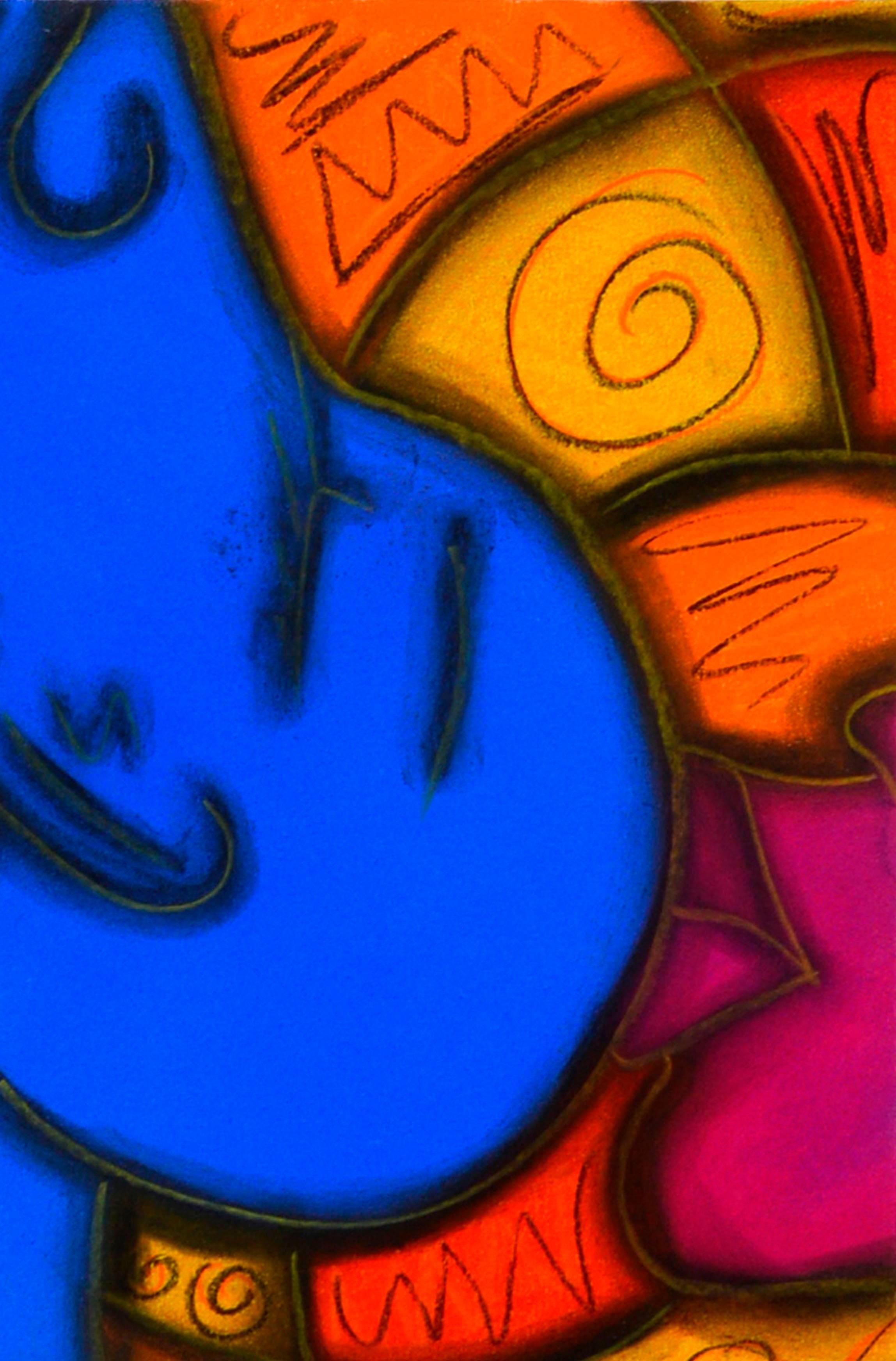 Farben – Figurative Abstrakte Farben  (Abstrakter Expressionismus), Art, von Kelvin Curry