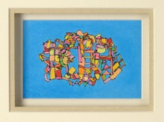 Miniature Abstract Drawing - Contemporary Work in Colored Pencil