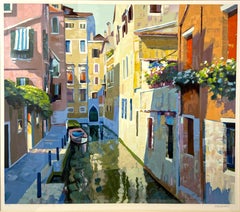 «Venecia»: «Reflejos y el canal», serigrafía de Howard Behrens, edición limitada 43/100
