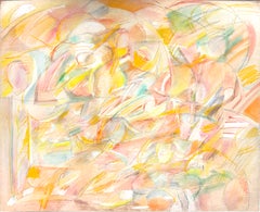 Abstract Expressionist Mixed Media Drawing, Original Work by David Ronce