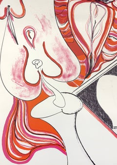 "Untitled AP" 1967 Plate IX from the portfolio "10 West Coast Artists" by Ruvolo