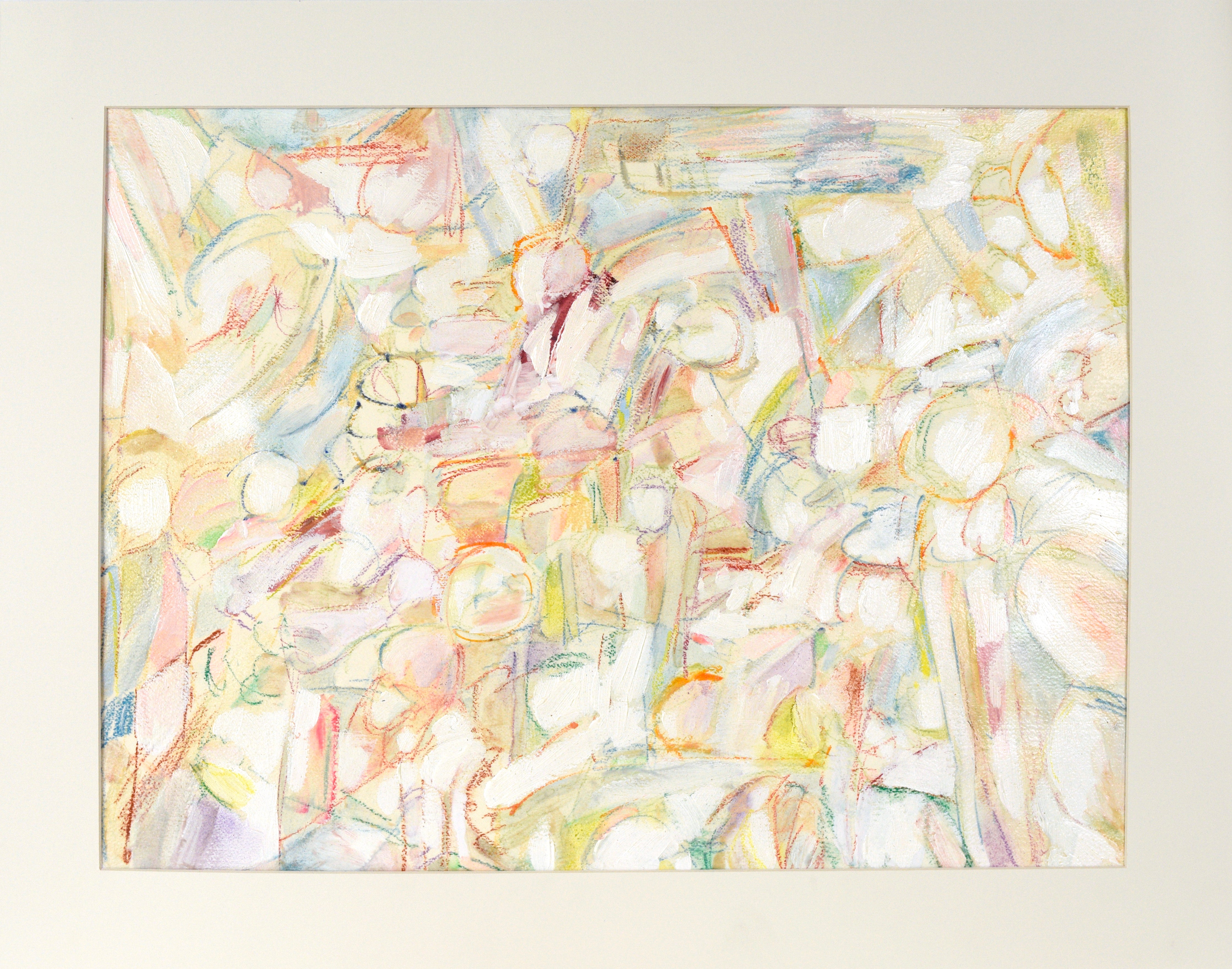 Abstract Expressionist Oil Crayon IV, Original Signed Work by David Ronce

Engaging and energetic piece by David Ronce (American 20th/21st Century. The piece features a high-energy density of overlapping, rhythmic curves and sweeping arcs that