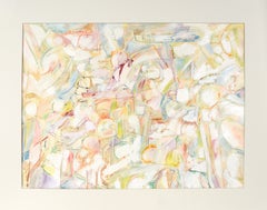 Abstract Expressionist Oil Crayon and Acrylic IV Work by David Ronce