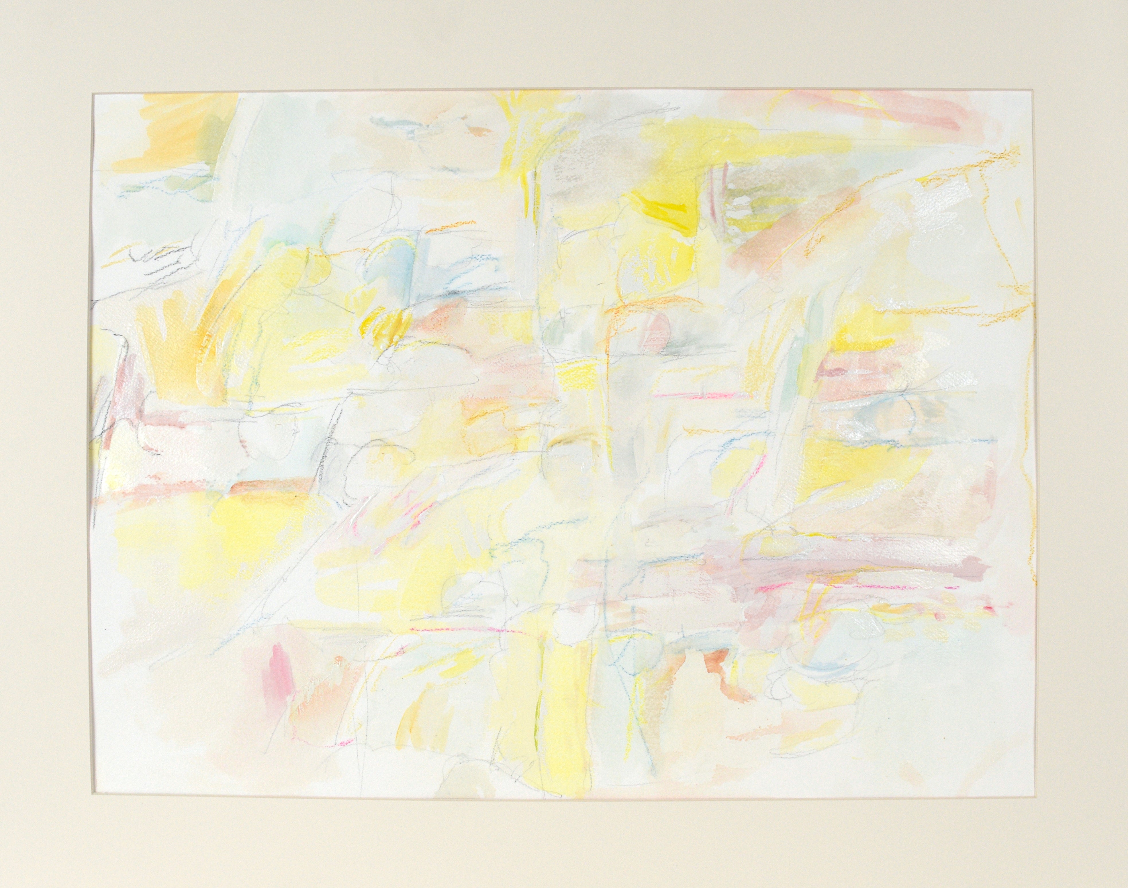 Abstract Expressionist Oil Crayon and Acrylic "VII", a Work by David Ronce