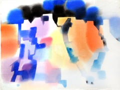 Wyoming Mountains, Modern Abstract Geometric Landscape Watercolor