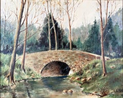 Old Stone Bridge - Bucks County Pennsylvania Original Oil by John Green Scott
