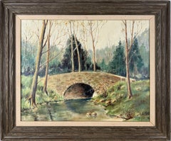 Old Stone Bridge - Bucks County Pennsylvania Original Oil by John Green Scott