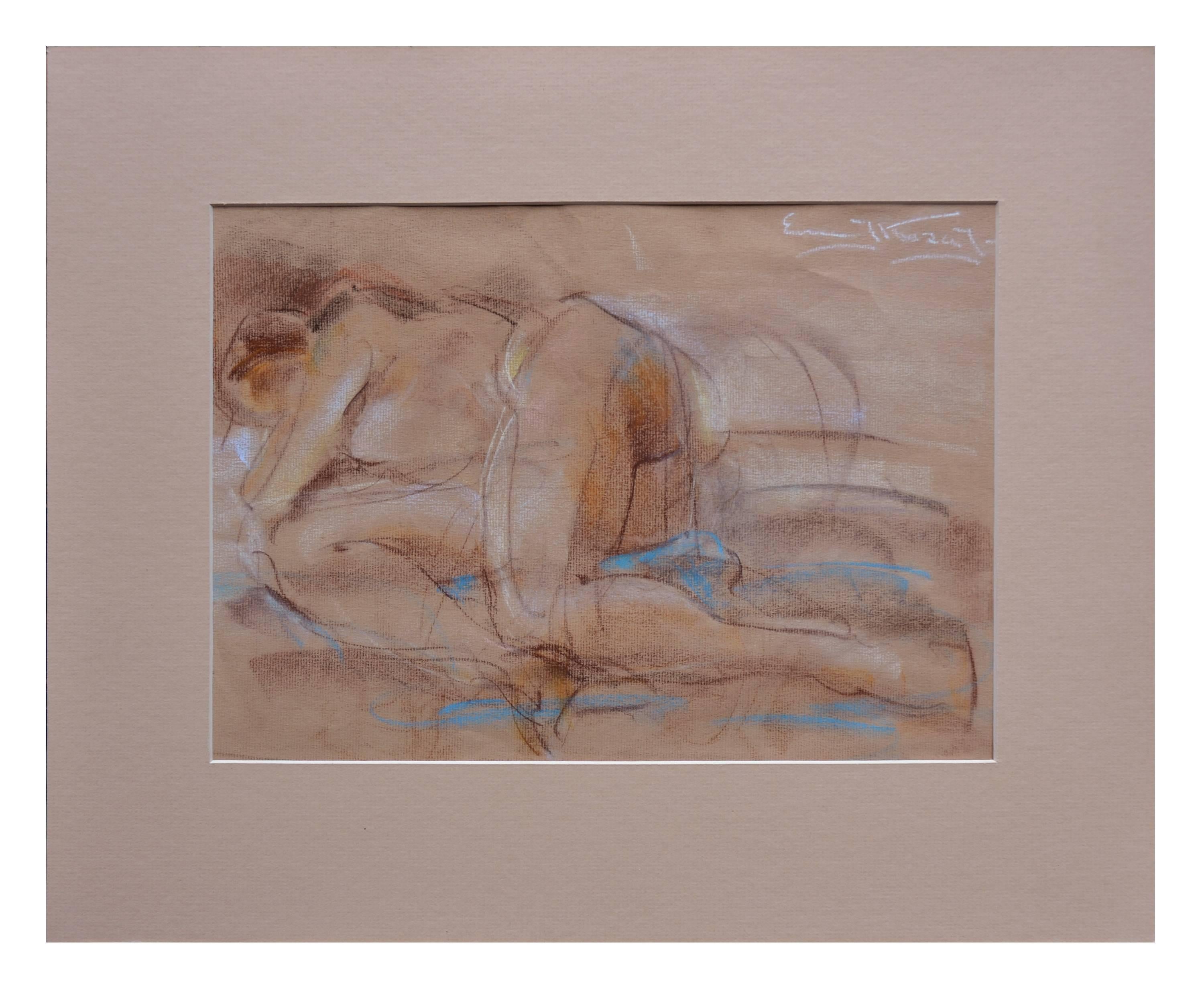 Nude Sleeping by Emil Kosa, Jr., 1930s - Painting by Emil Kosa Jr.