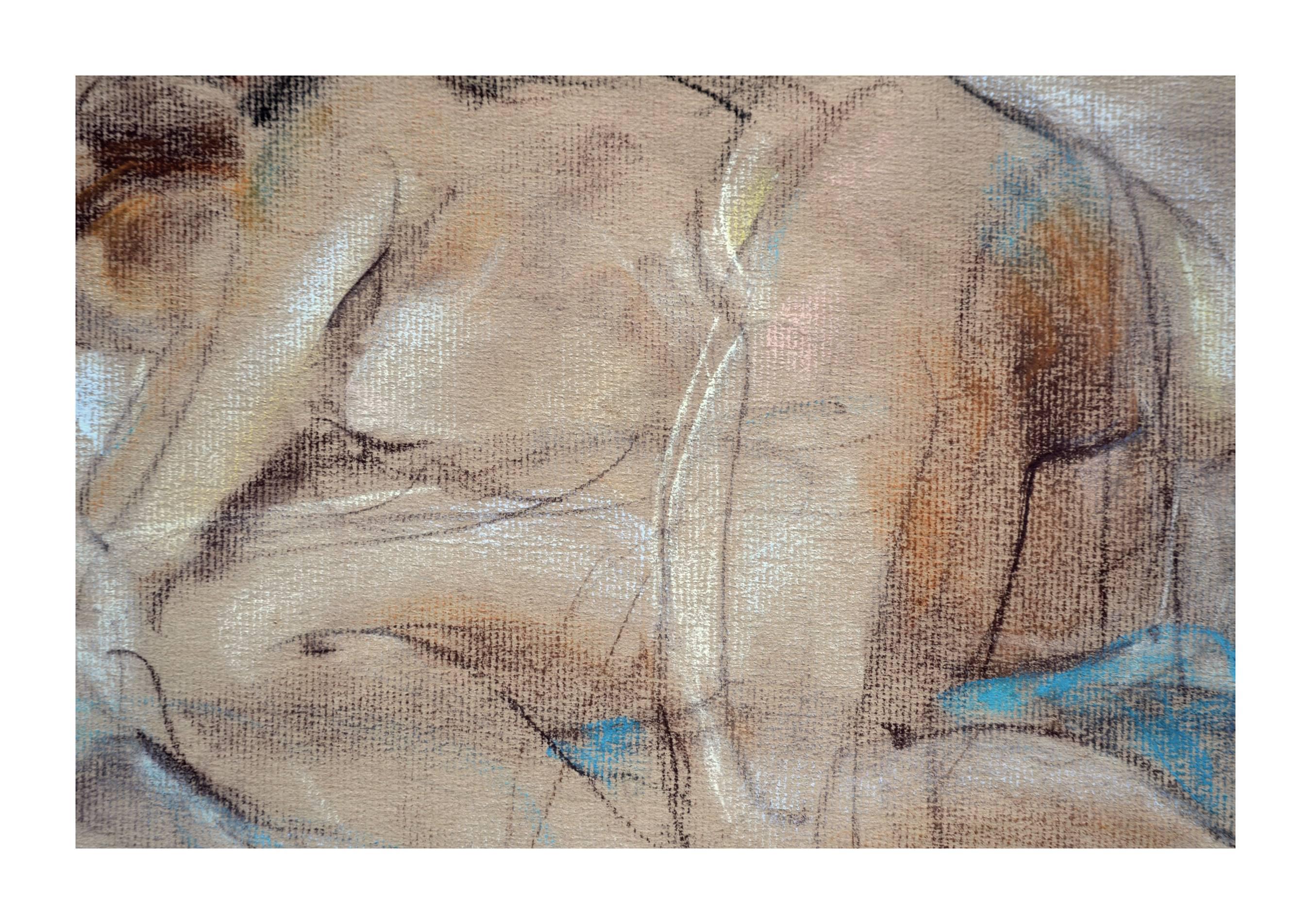 Nude Sleeping by Emil Kosa, Jr., 1930s - Brown Nude Painting by Emil Kosa Jr.