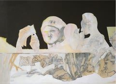 "The Void" - Composizione astratta figurativa realizzata con guazzo, acrilico e matita