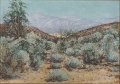 Post War Impasto Southern California High Desert and San Gabriel Mountains