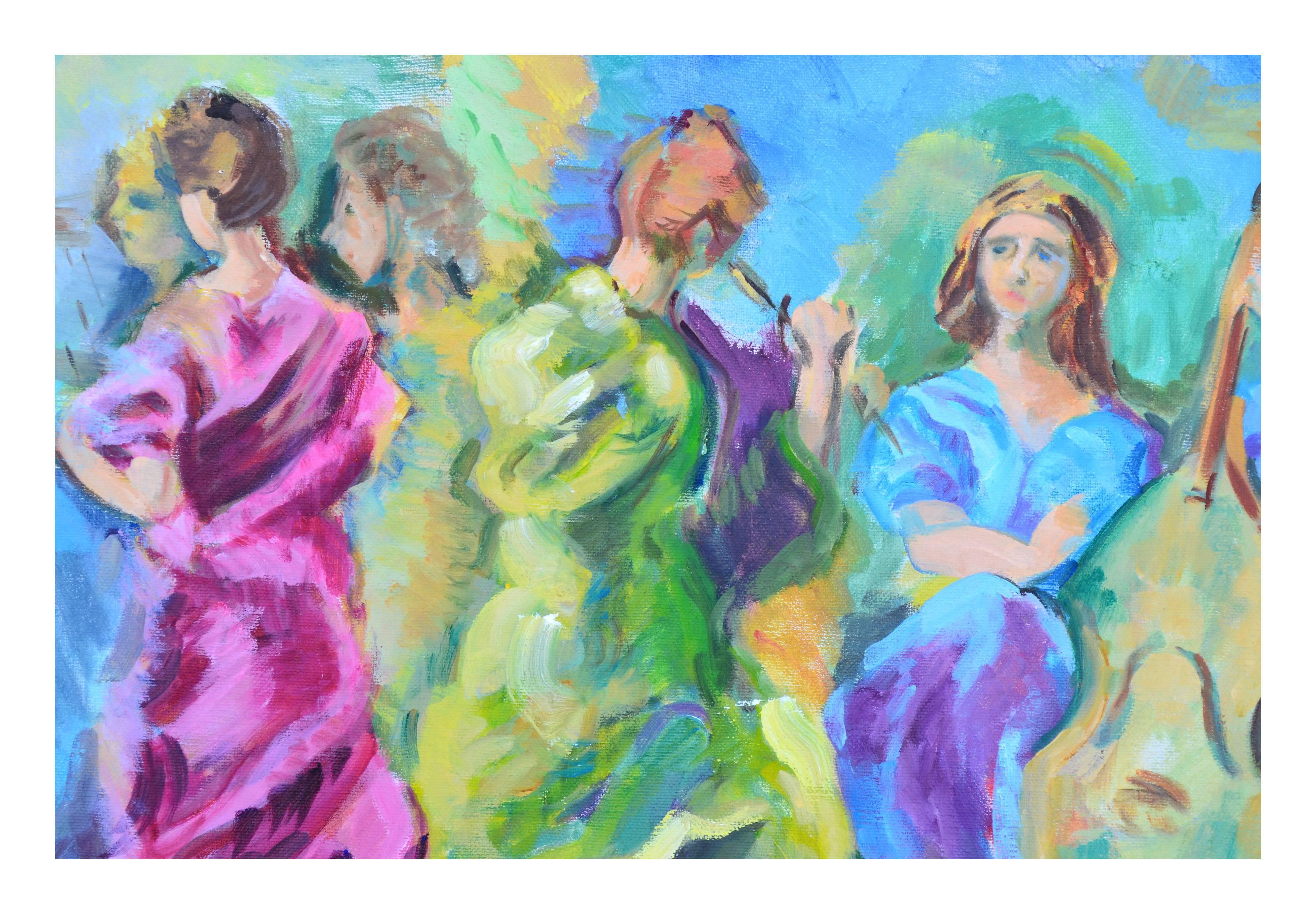 The Quartet Figurative  - Painting by Patricia Emrich Gillfillan