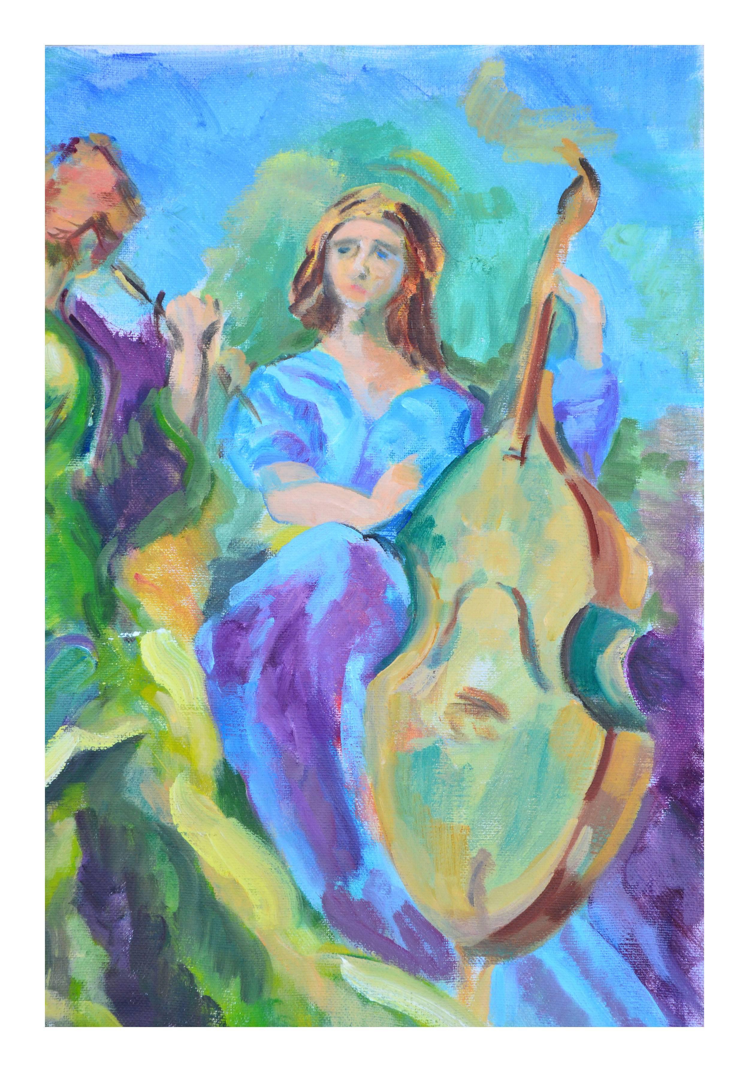 The Quartet Figurative  - American Impressionist Painting by Patricia Emrich Gillfillan