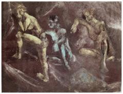 Three Female Nudes - Figurative Abstract