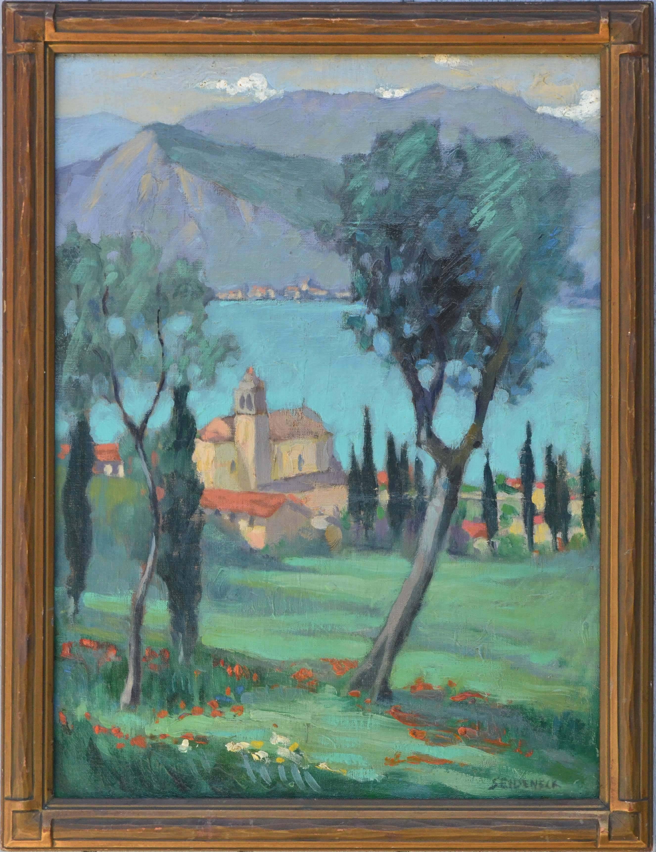 George J. Seideneck Landscape Painting - Lake Garda, Italy