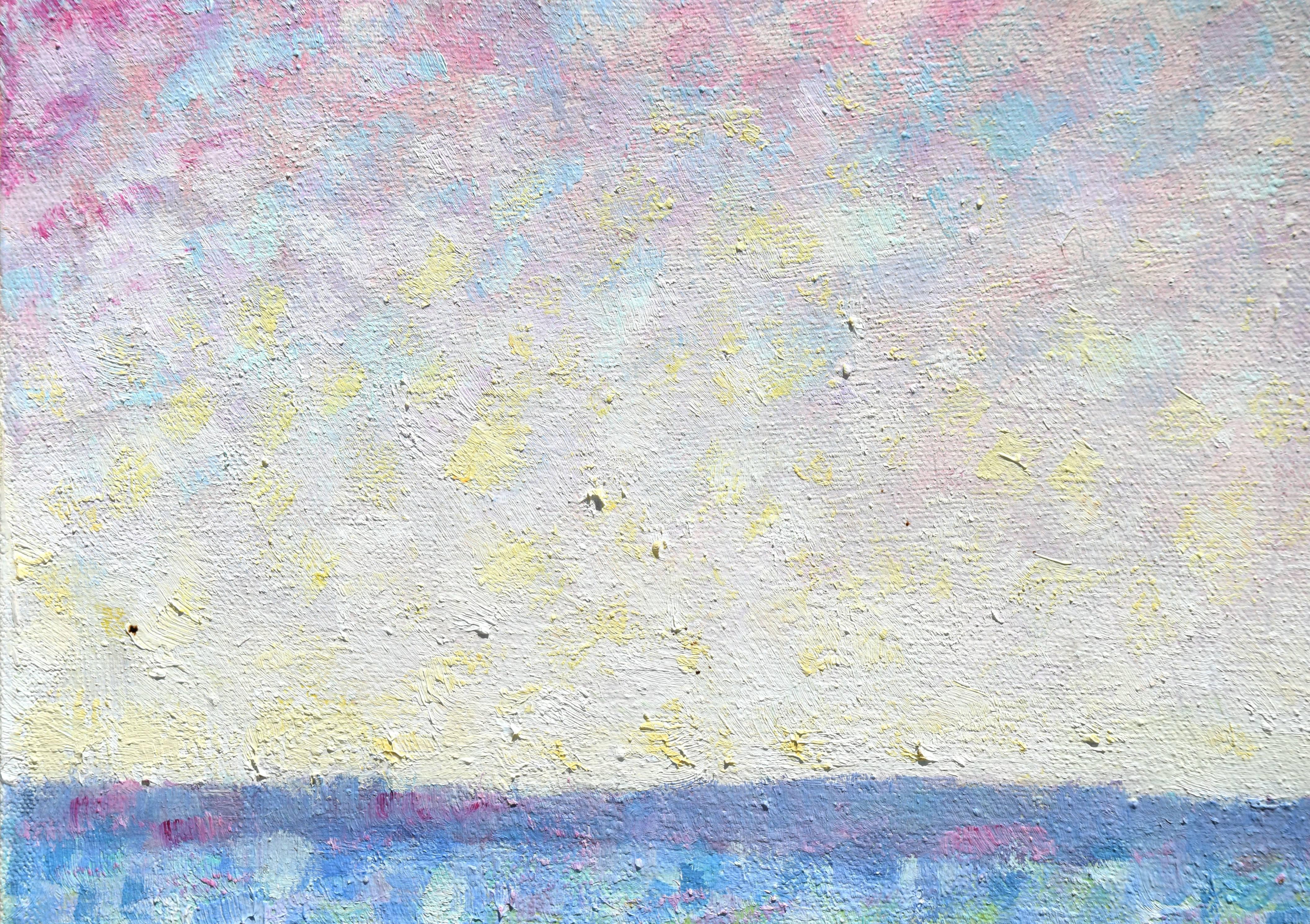 Ocean Suite #1 - Beige Abstract Painting by John Faulkner