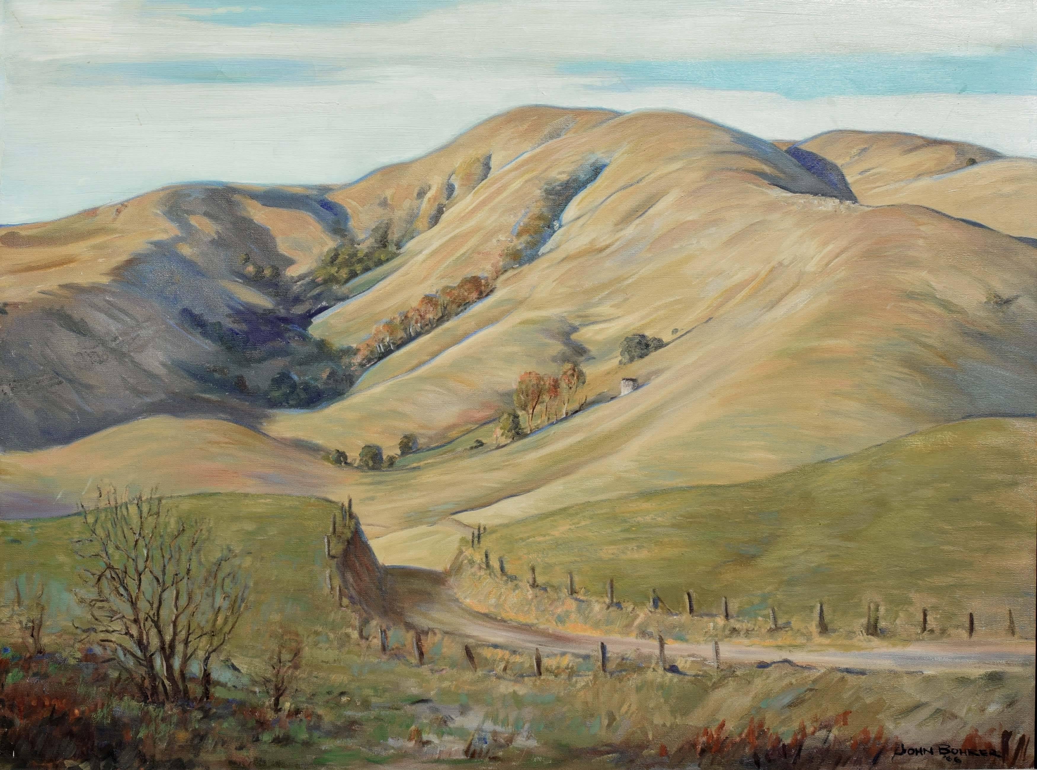 California Bay Area Landscape - Painting by John Busch Bohrer